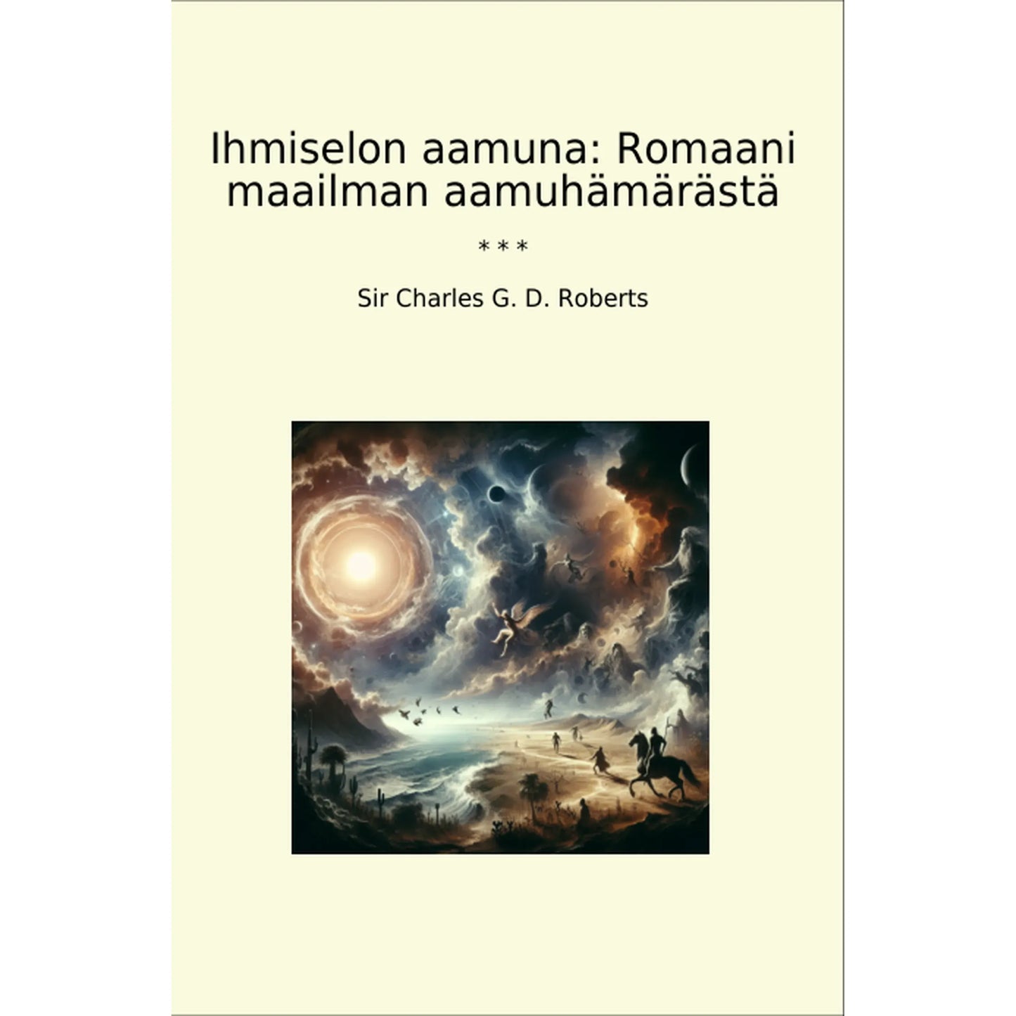 Book cover Ihmiselon aamuna: Romaani maailman aamuhämärästä
