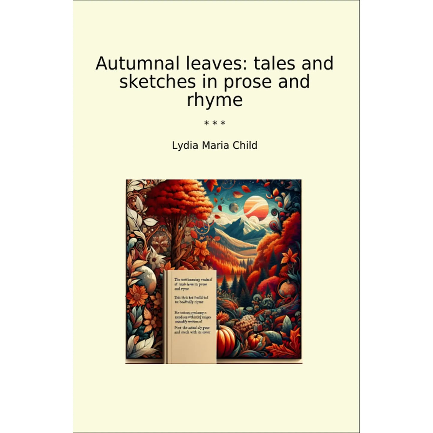 Book cover Autumnal leaves: tales and sketches in prose and rhyme