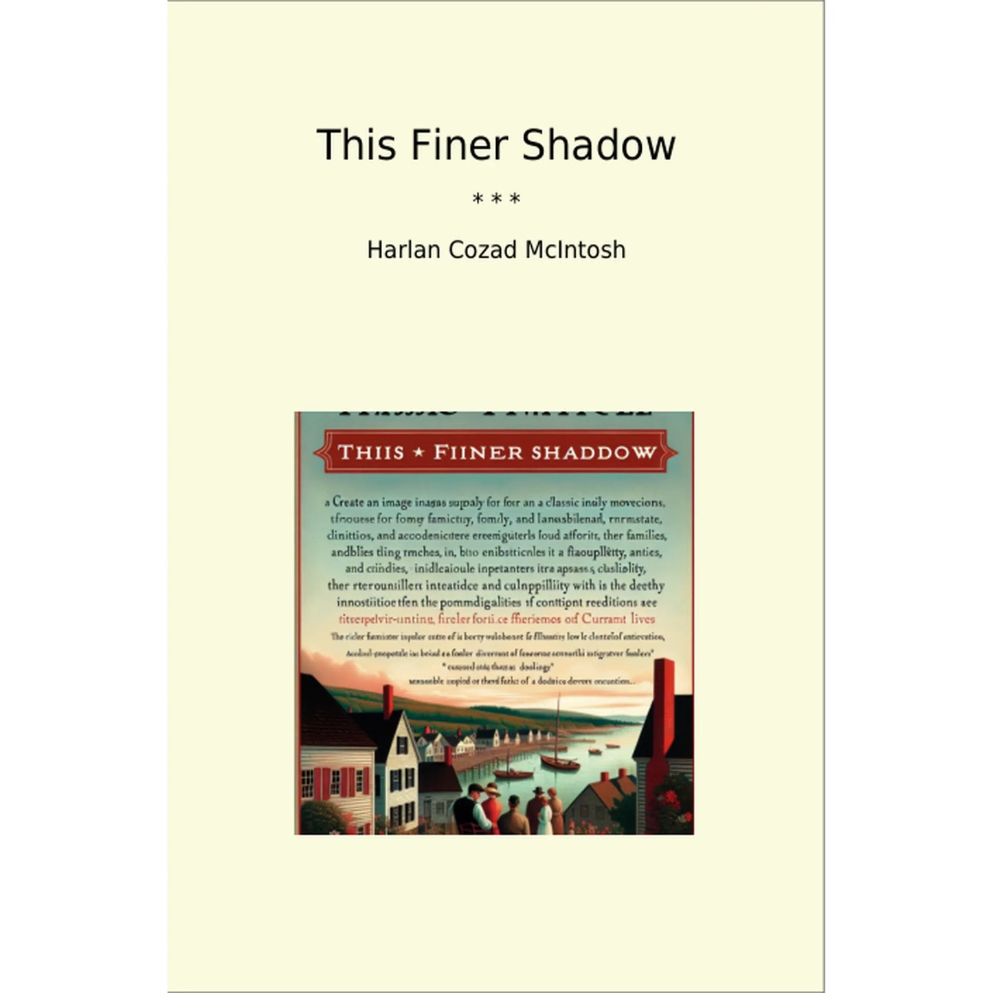 Book cover This Finer Shadow