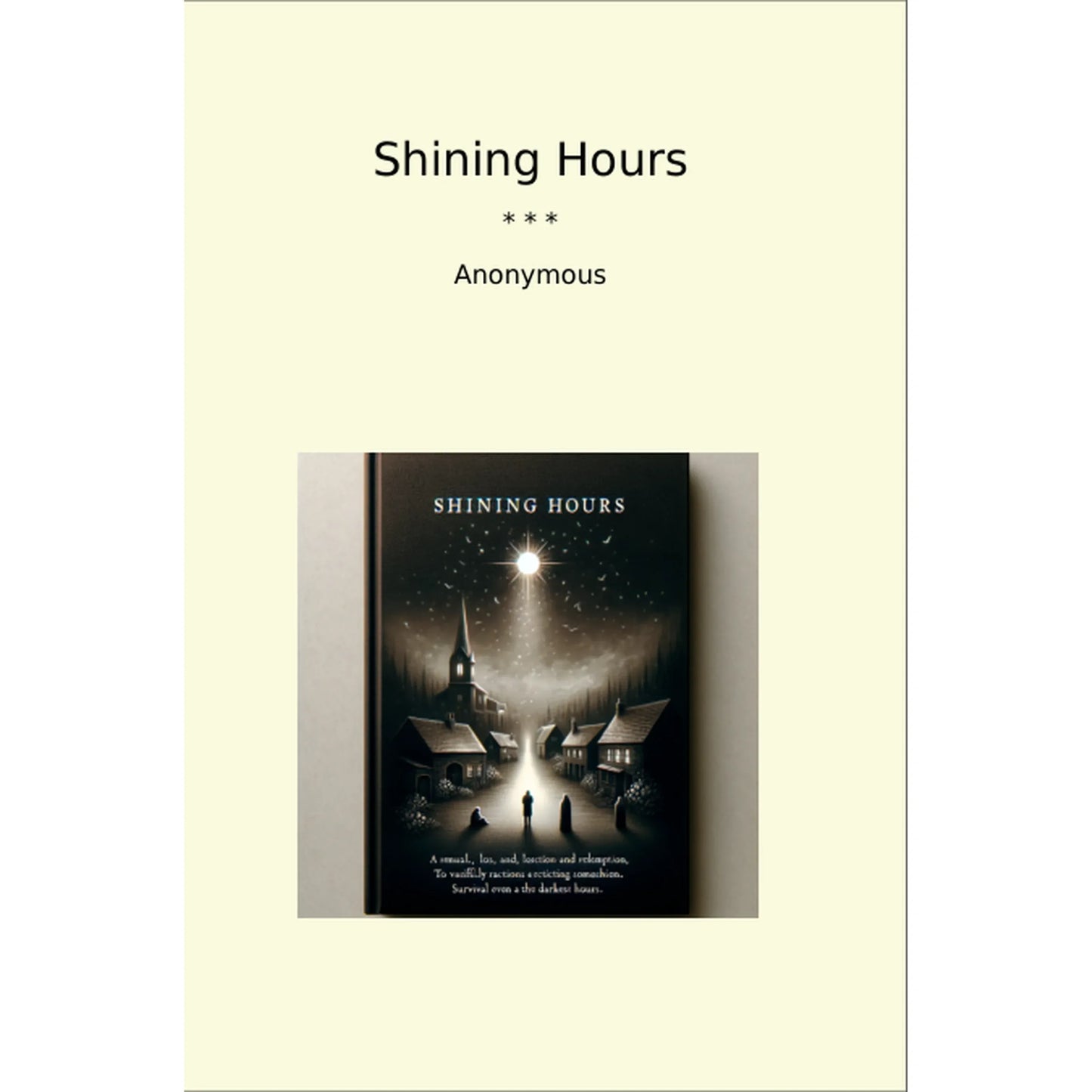 Book cover Shining Hours