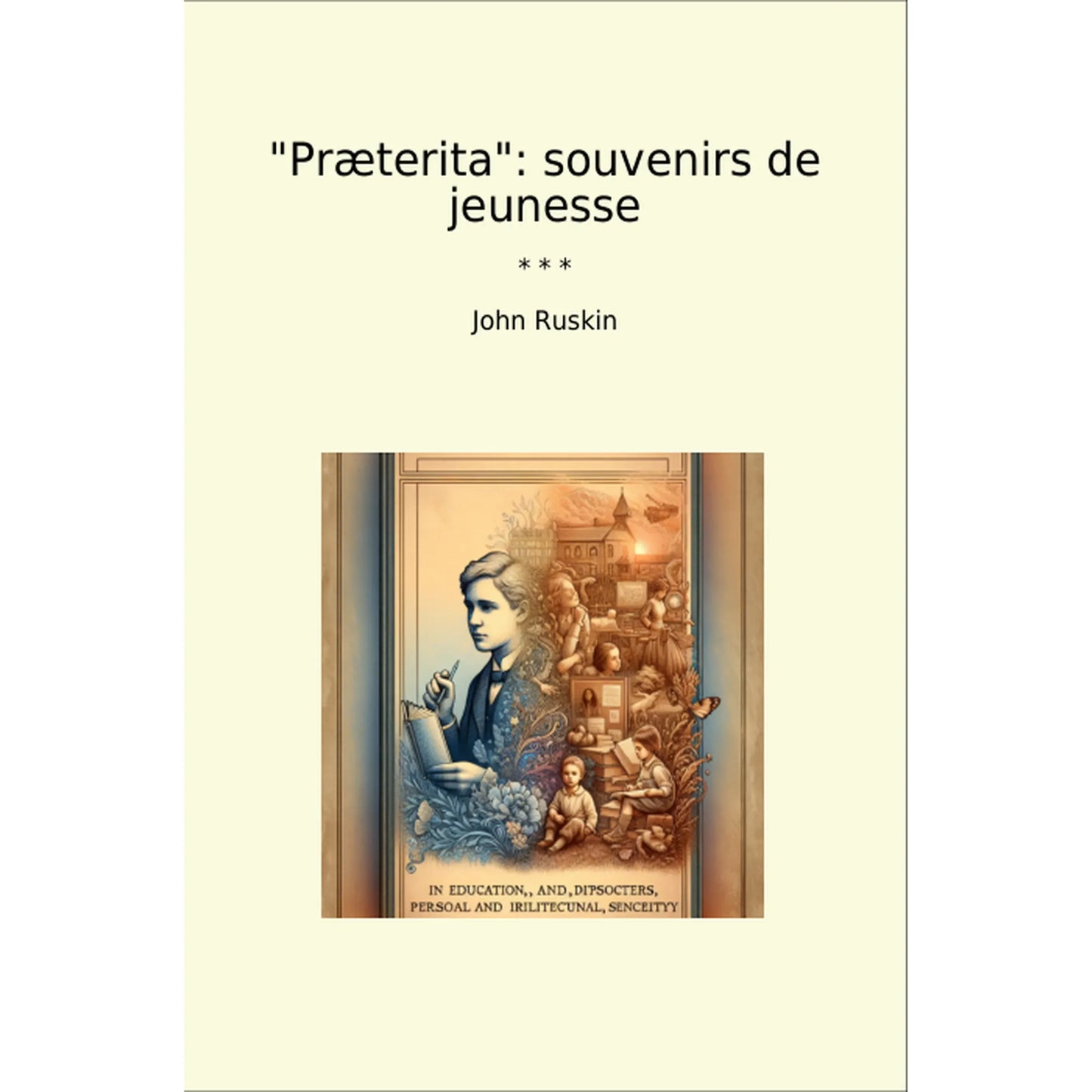 Book cover "Præterita": souvenirs de jeunesse