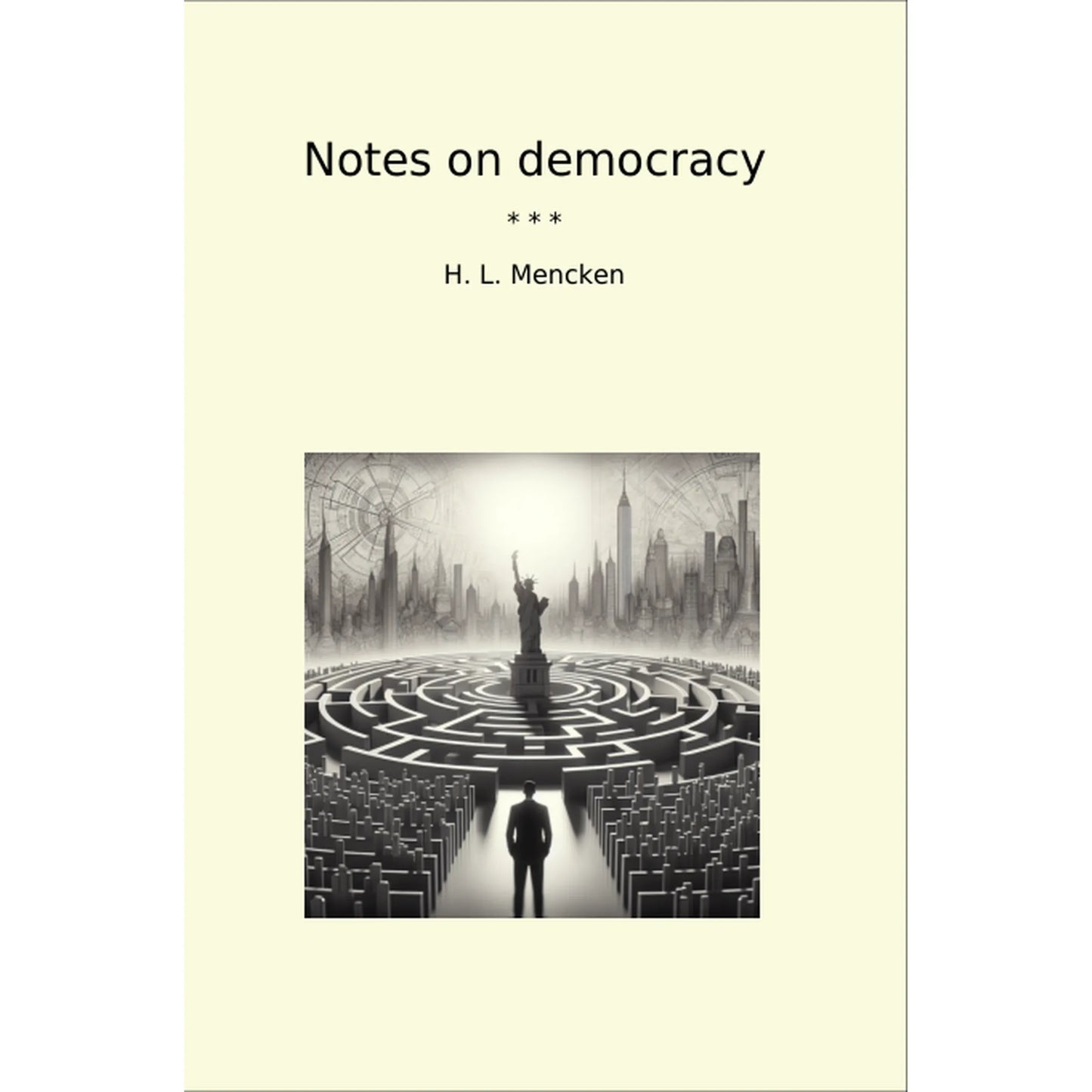 Book cover Notes on democracy