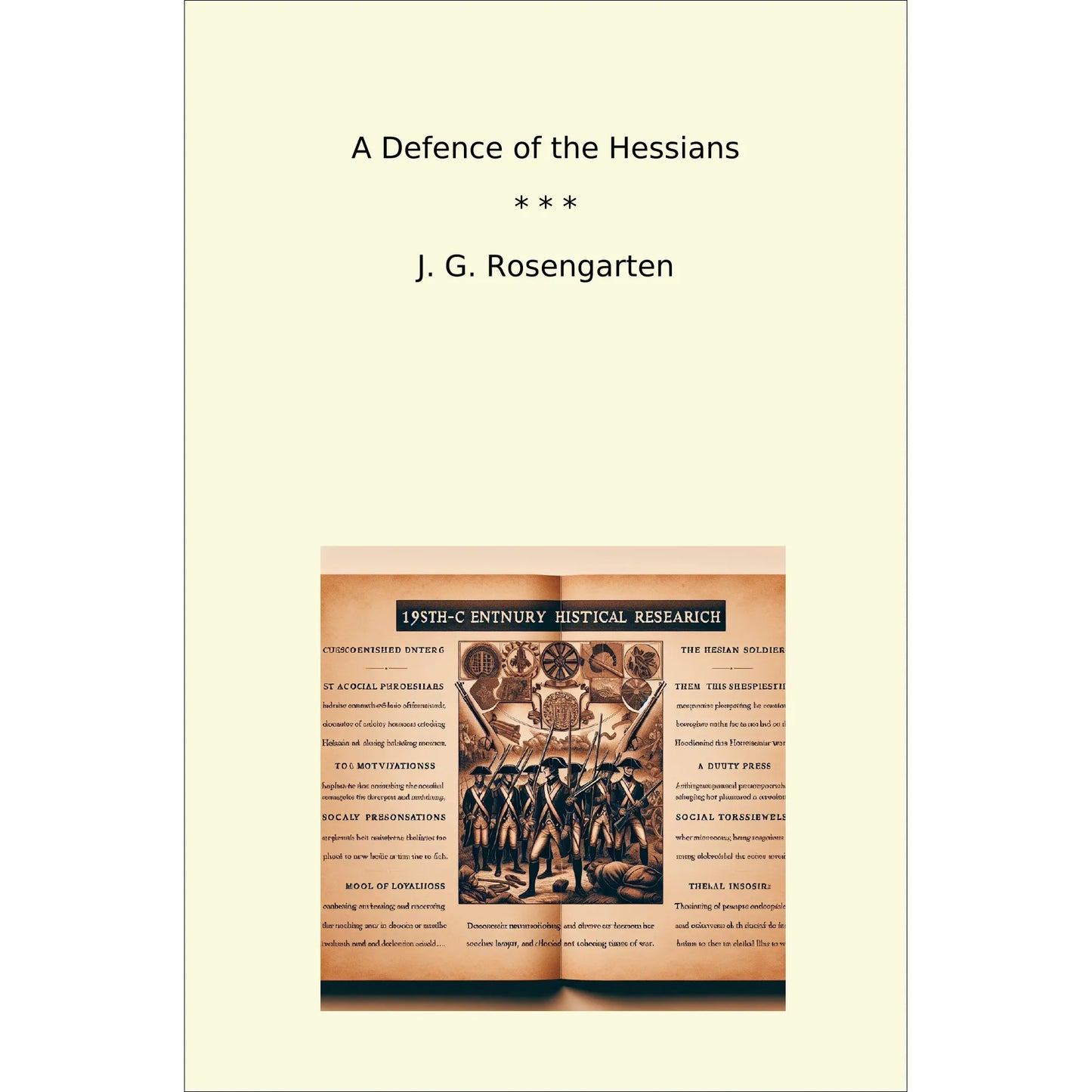 Book cover A Defence of the Hessians