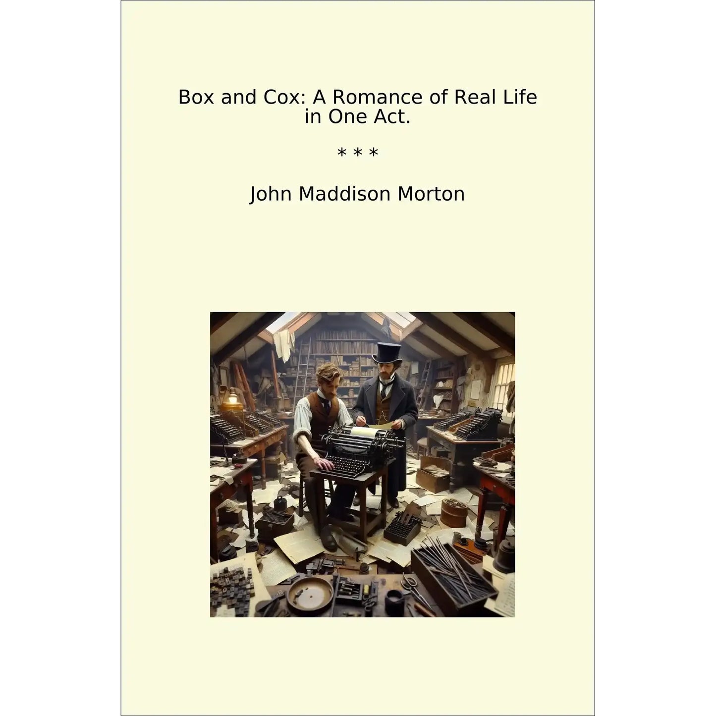 Book cover Box and Cox: A Romance of Real Life in One Act.