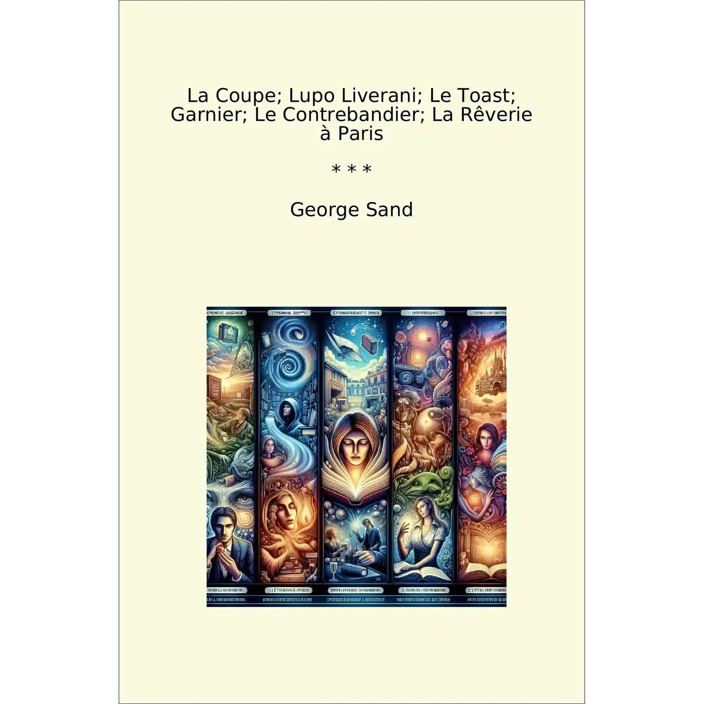 Book cover La Coupe; Lupo Liverani; Le Toast; Garnier; Le Contrebandier; La Rêverie à Paris