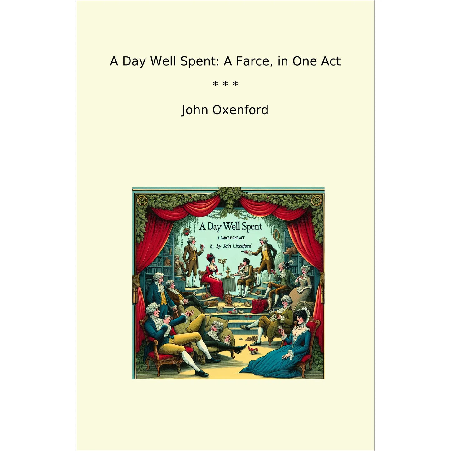 Book cover A Day Well Spent: A Farce, in One Act