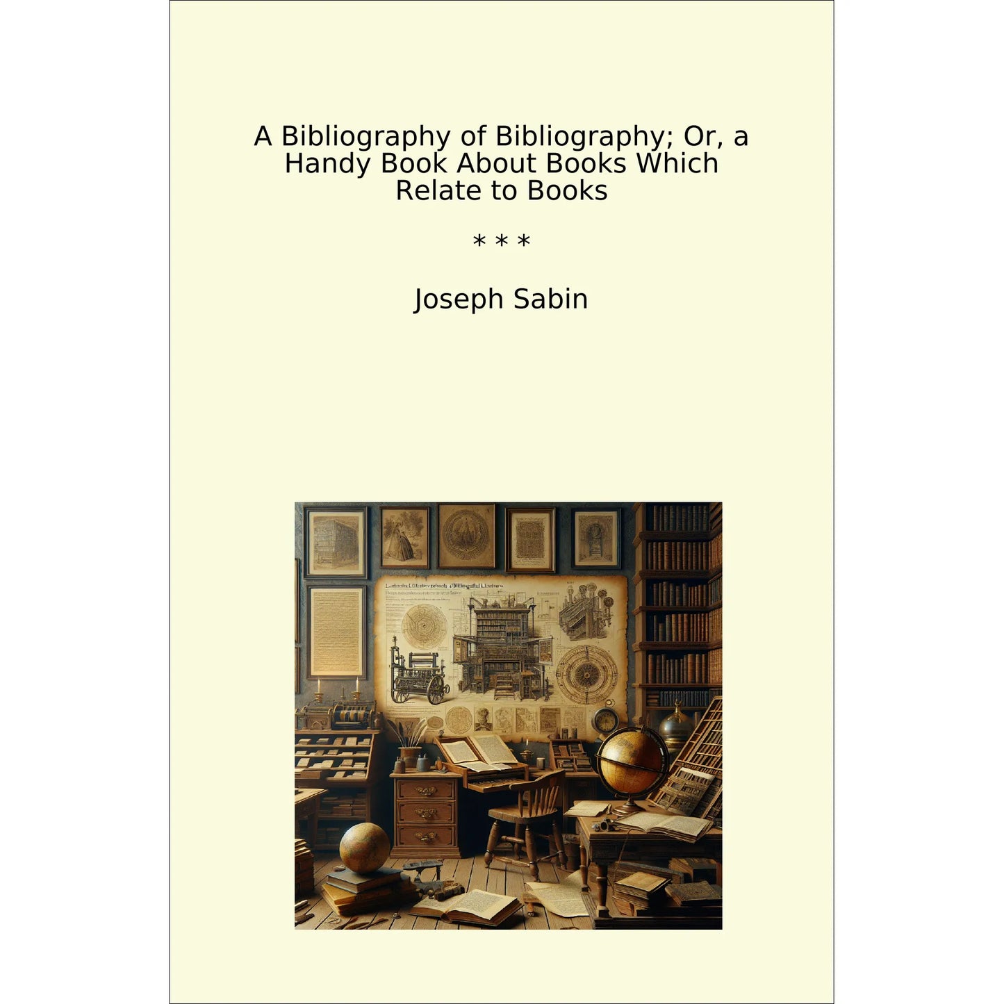 Book cover A Bibliography of Bibliography; Or, a Handy Book About Books Which Relate to Books