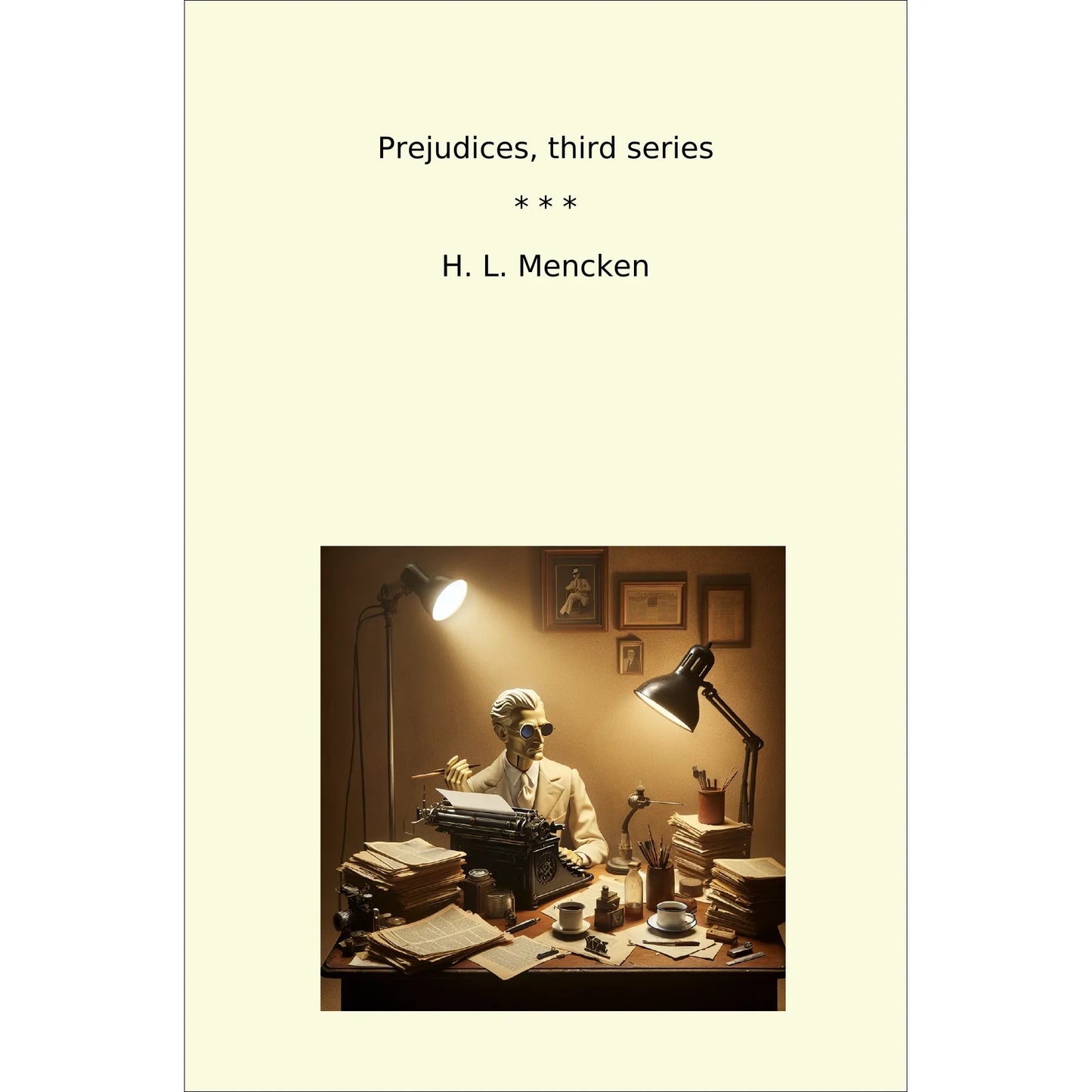 Book cover Prejudices, third series