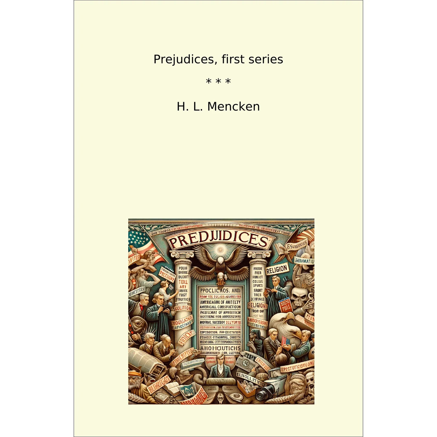 Book cover Prejudices, first series