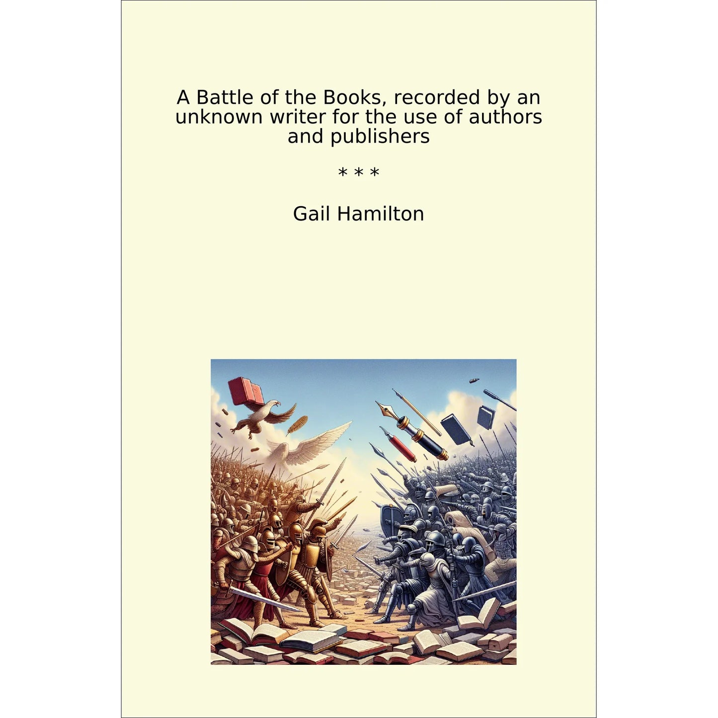 Book cover A Battle of the Books, recorded by an unknown writer for the use of authors and publishers