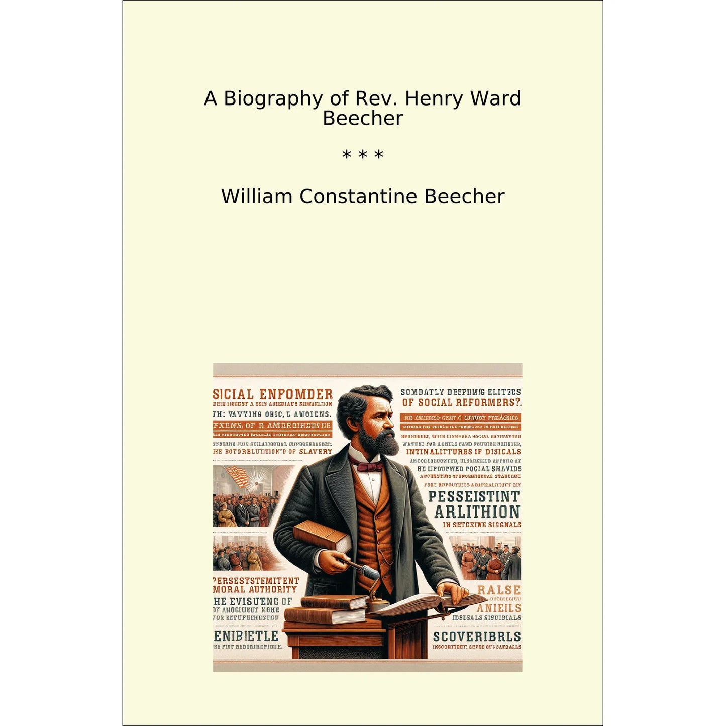 Book cover A Biography of Rev. Henry Ward Beecher