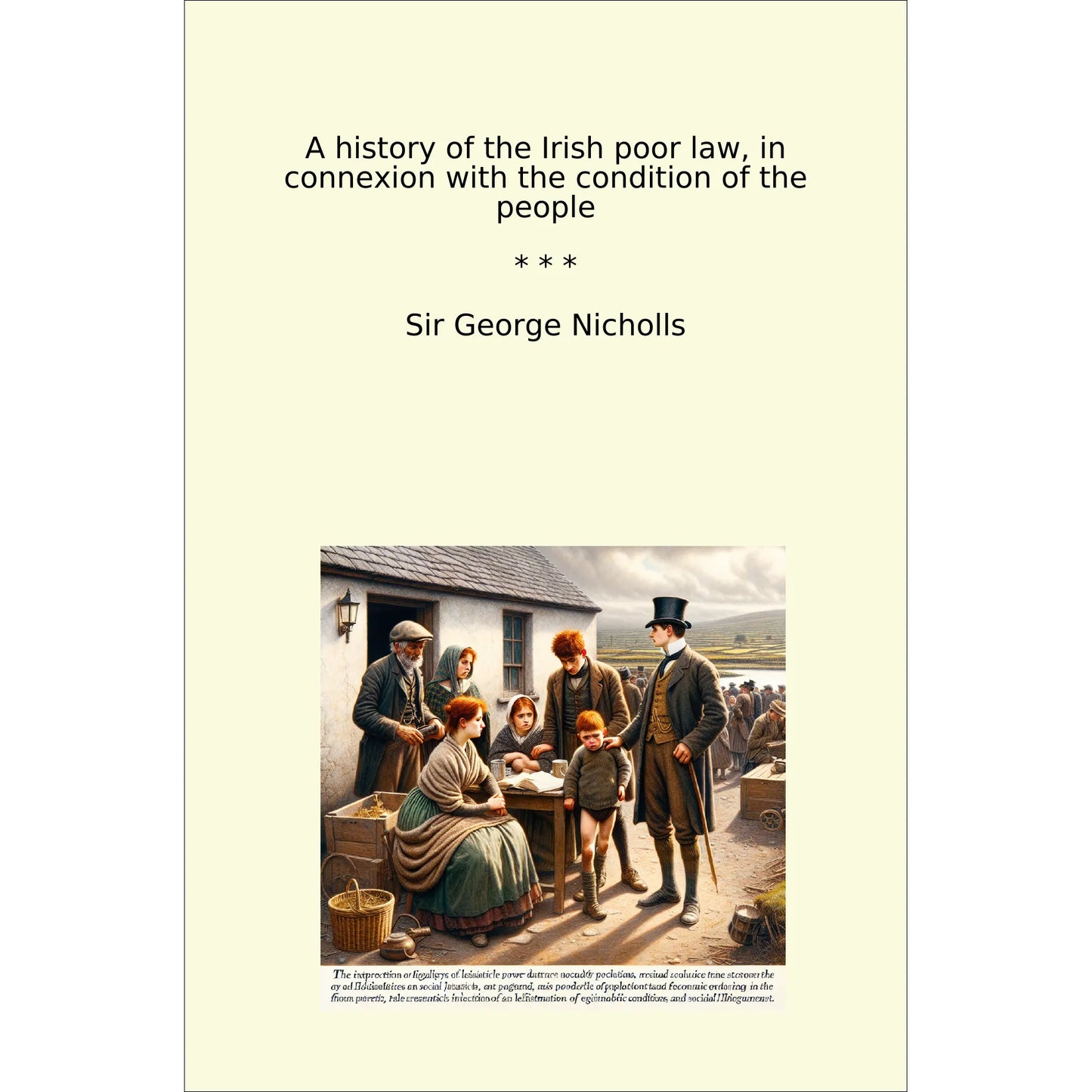 Book cover A history of the Irish poor law, in connexion with the condition of the people