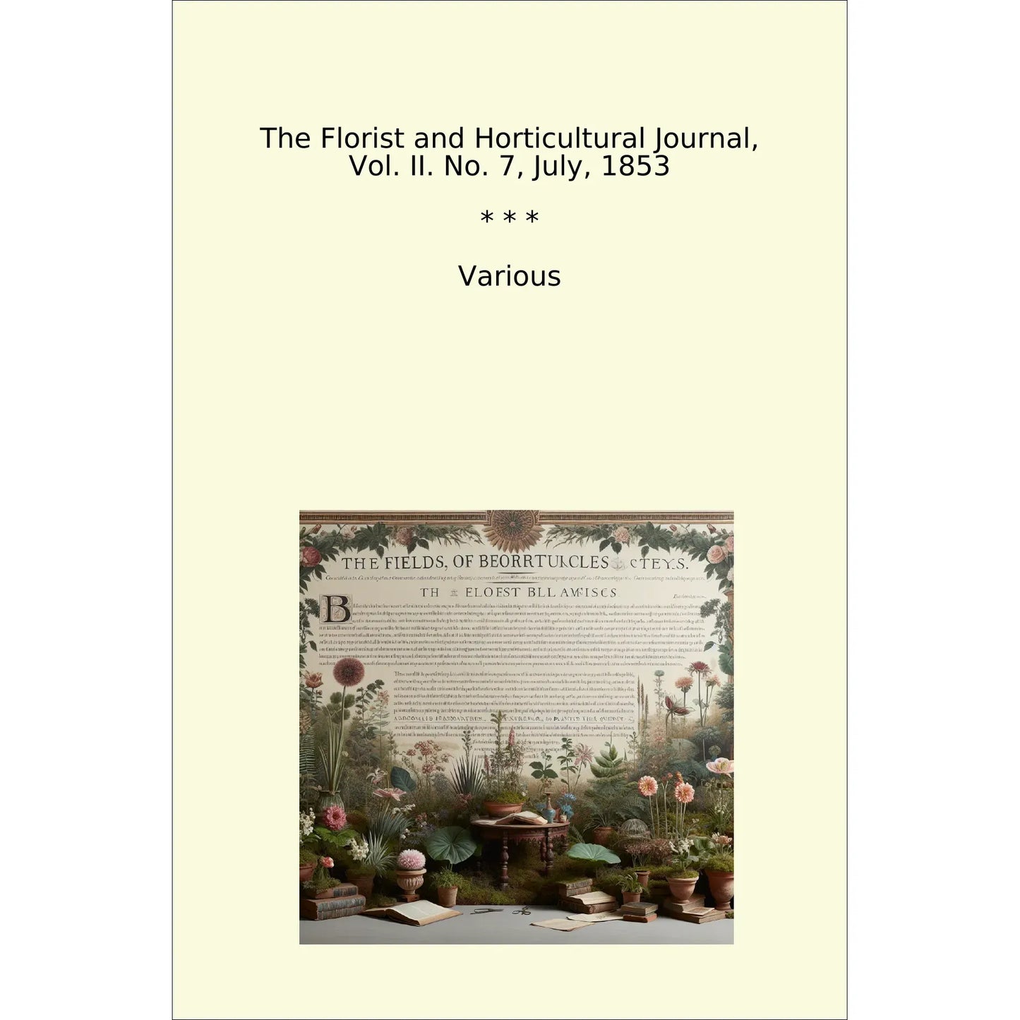 Book cover The Florist and Horticultural Journal, Vol. II. No. 7, July, 1853