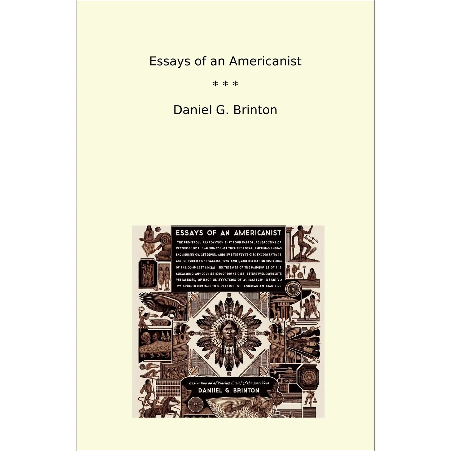 Book cover Essays of an Americanist
