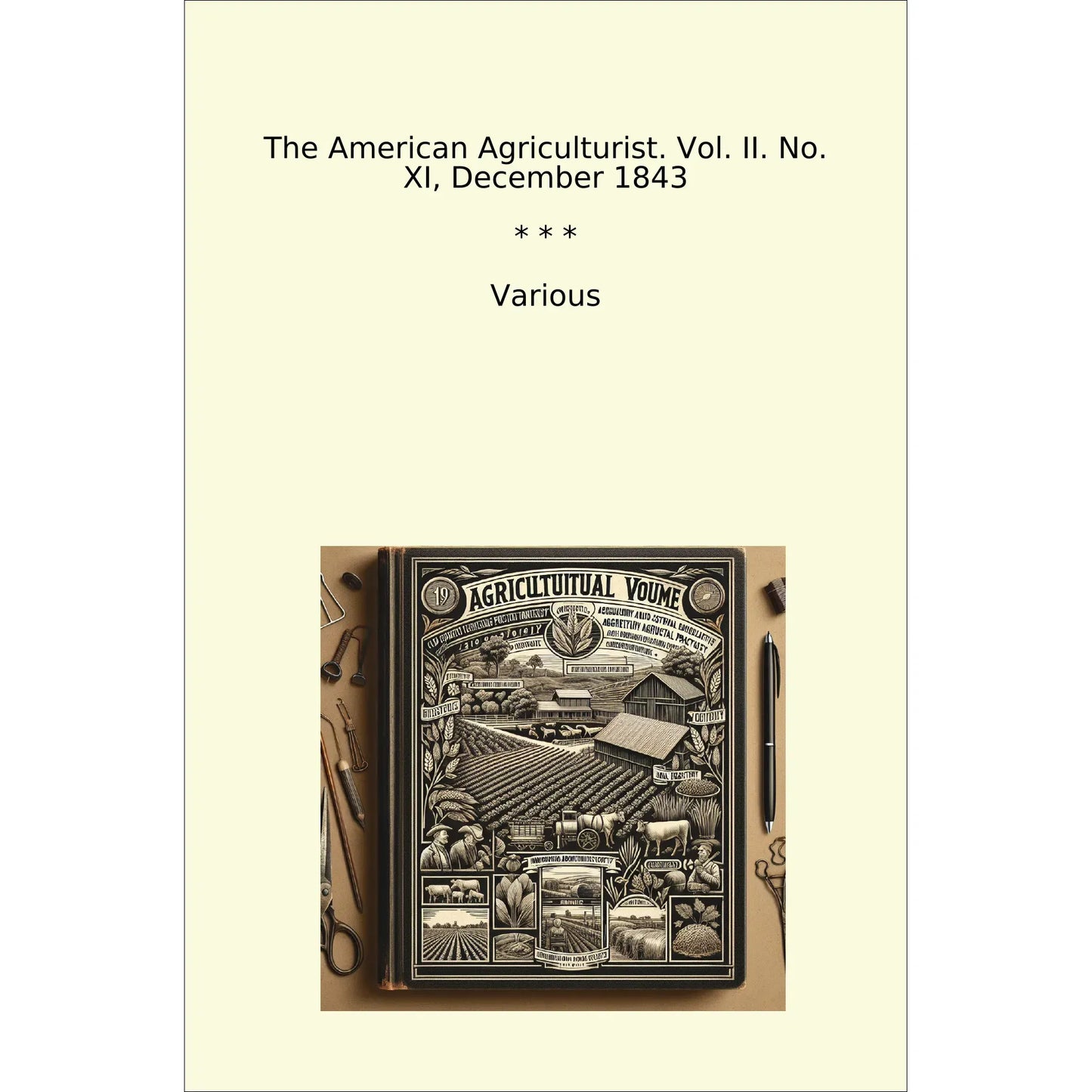Book cover The American Agriculturist. Vol. II. No. XI, December 1843