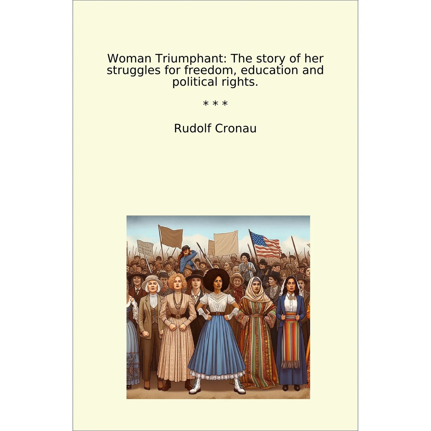 Book cover Woman Triumphant: The story of her struggles for freedom, education and political rights.