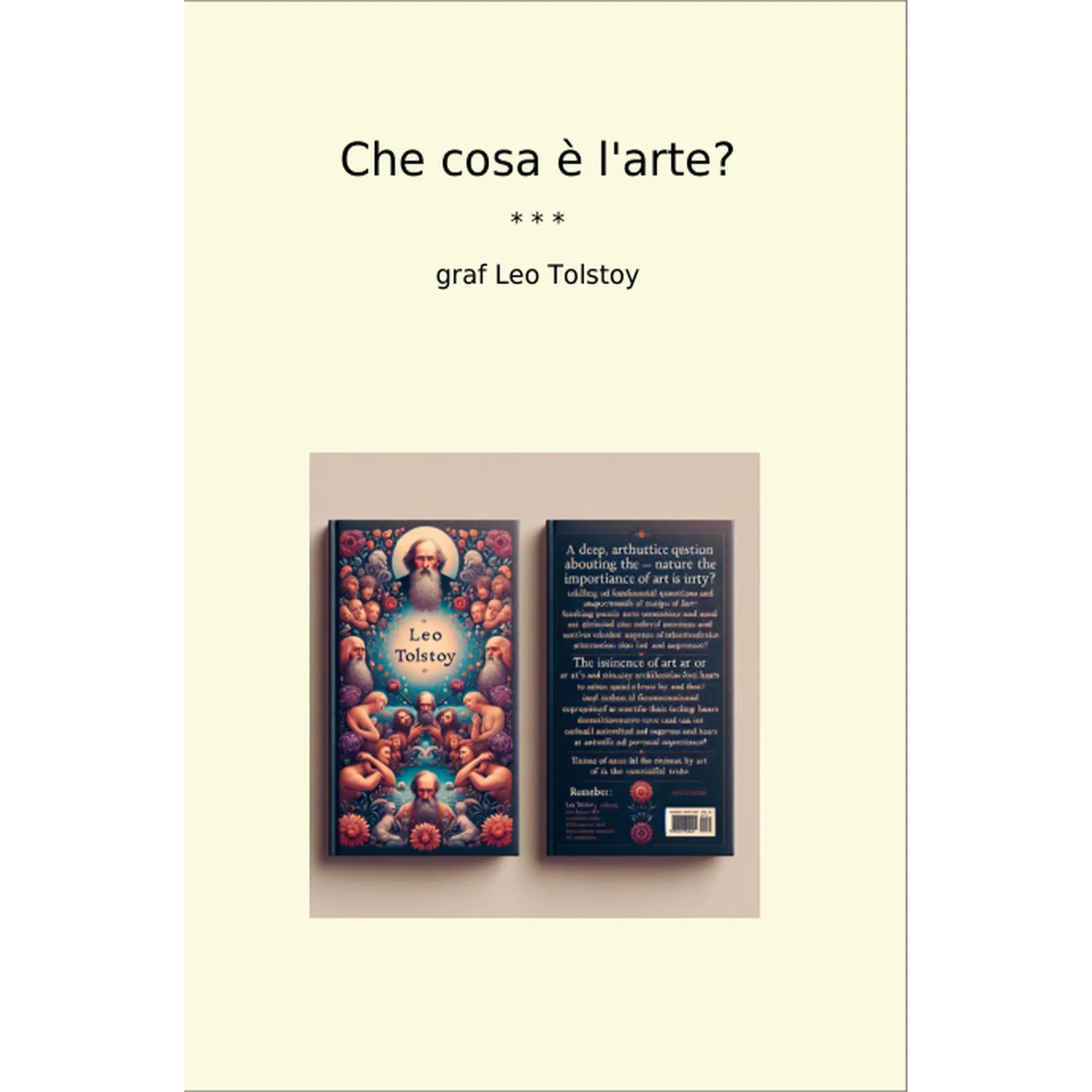 Book cover Che cosa è l'arte?