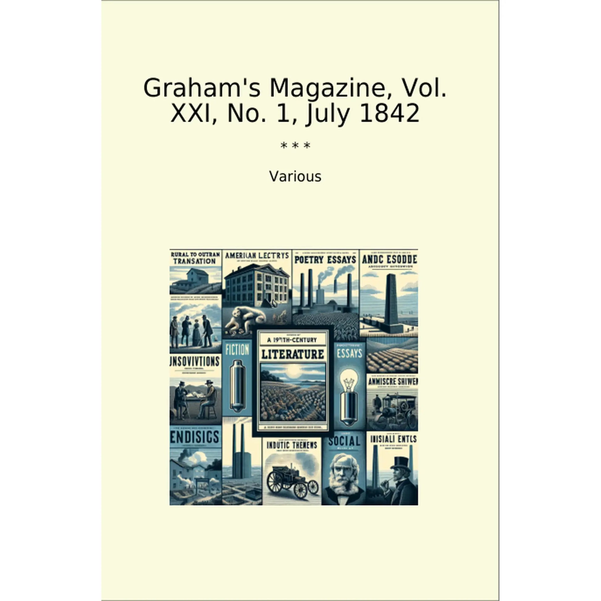 Book cover Graham's Magazine, Vol. XXI, No. 1, July 1842