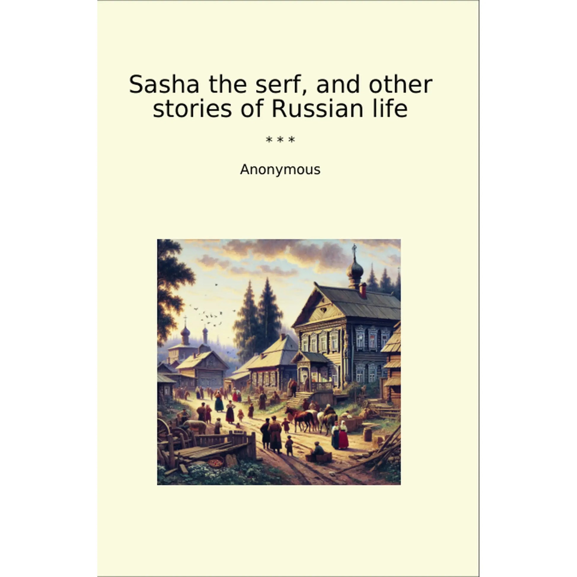 Book cover Sasha the serf, and other stories of Russian life