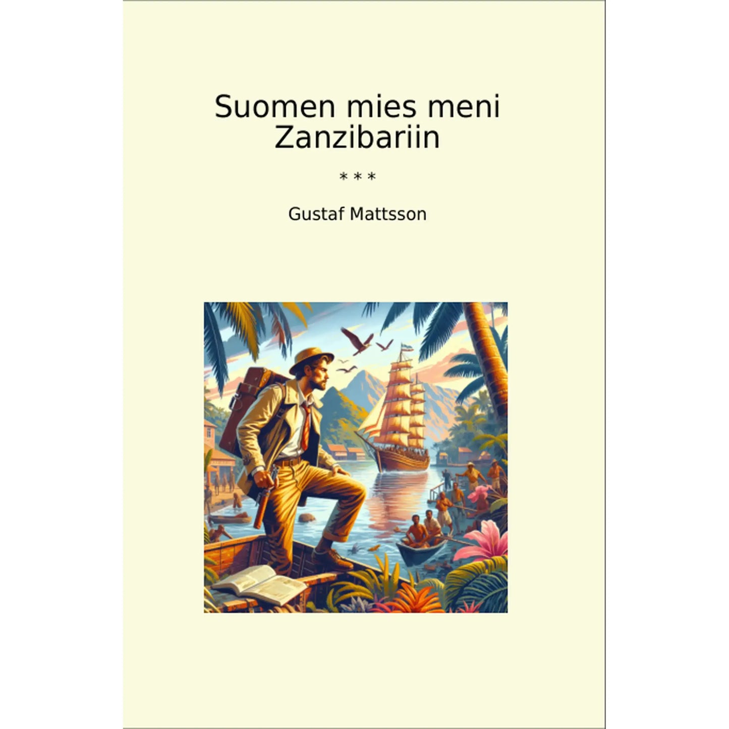 Book cover Suomen mies meni Zanzibariin