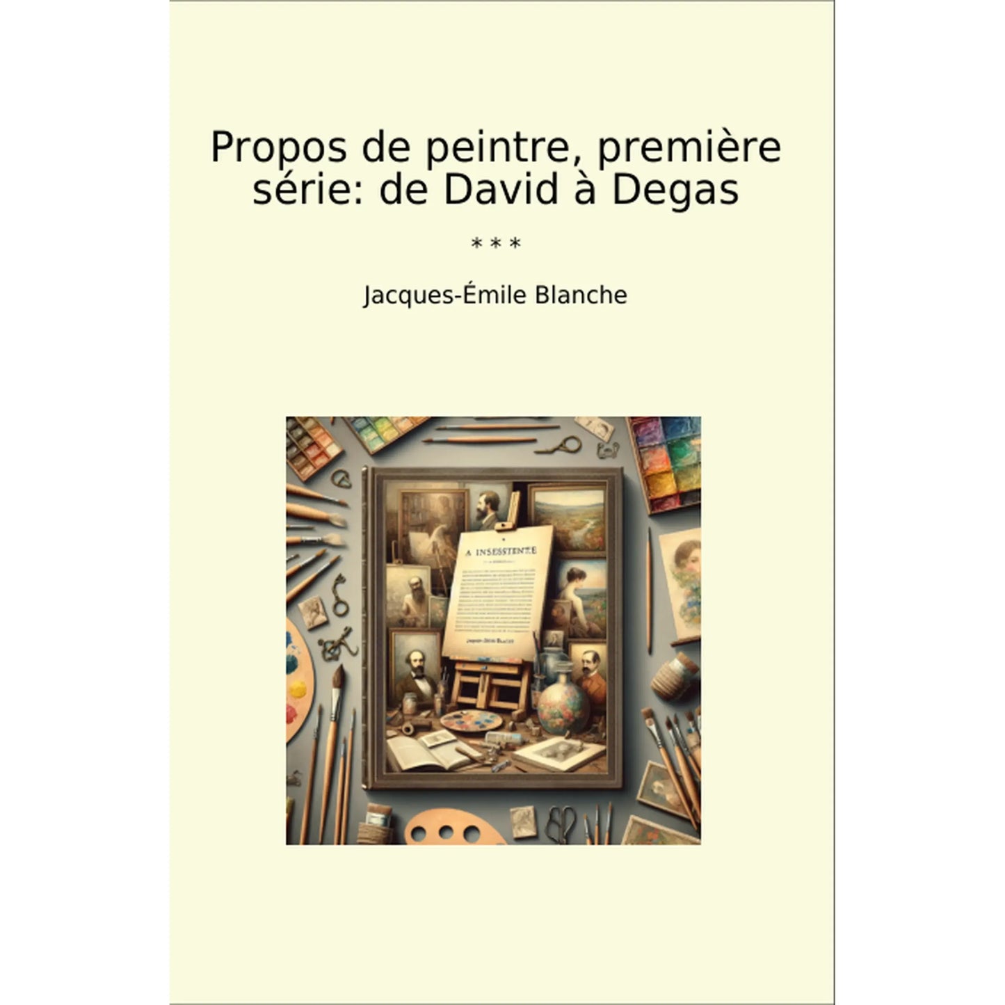 Book cover Propos de peintre, première série: de David à Degas