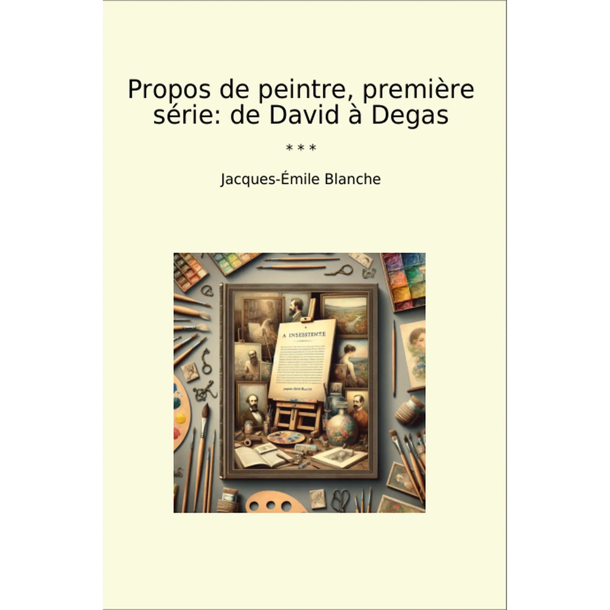 Book cover Propos de peintre, première série: de David à Degas