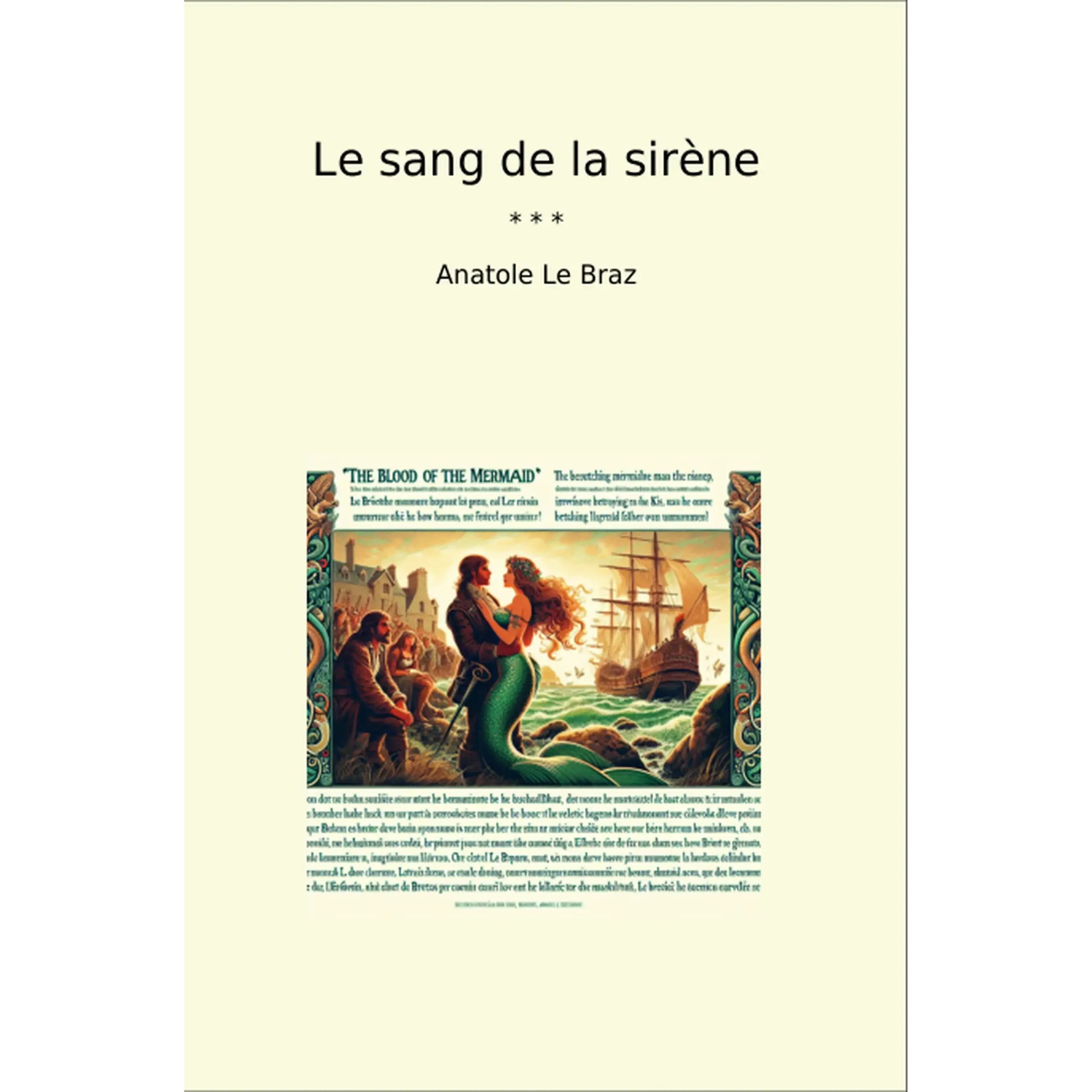 Book cover Le sang de la sirène