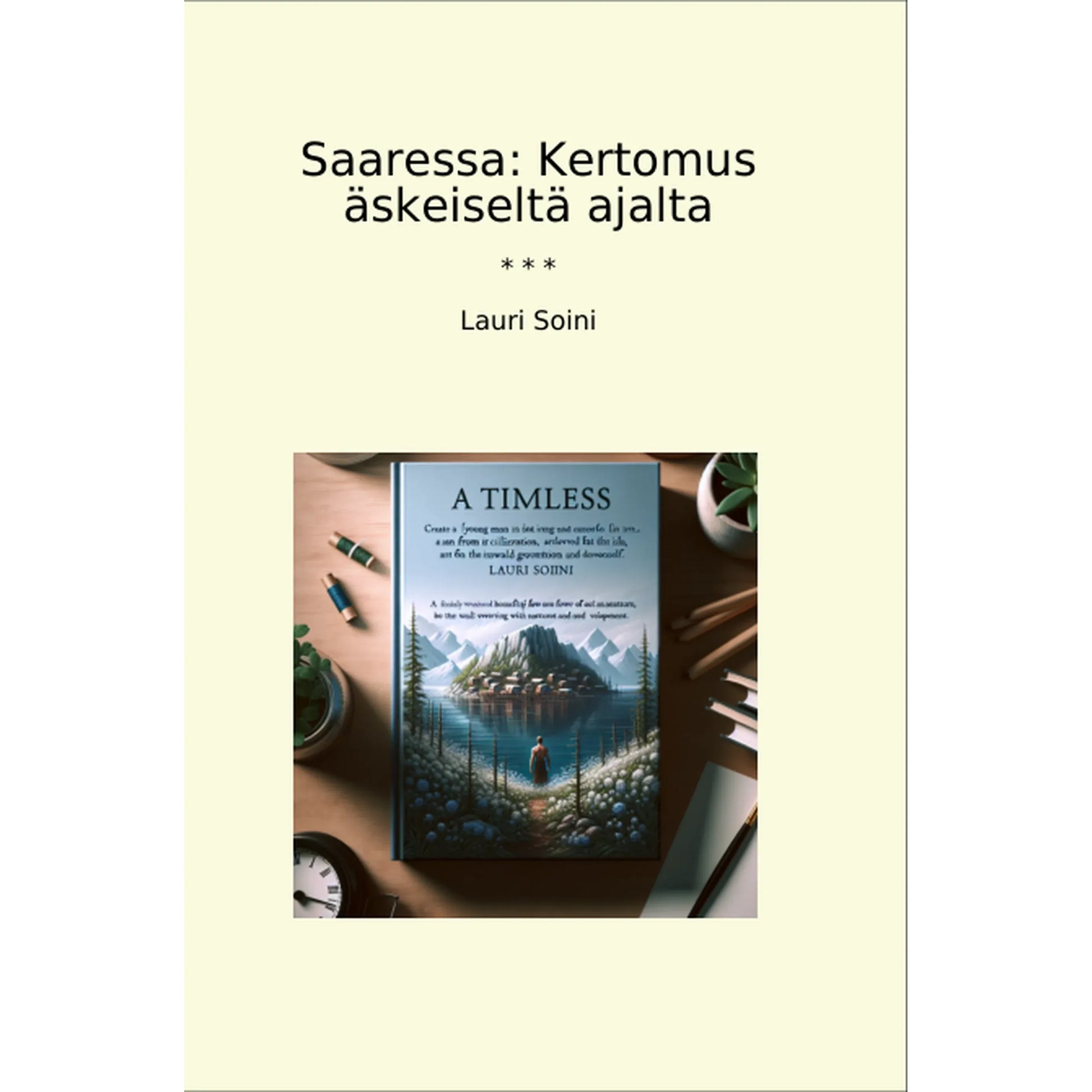 Book cover Saaressa: Kertomus äskeiseltä ajalta