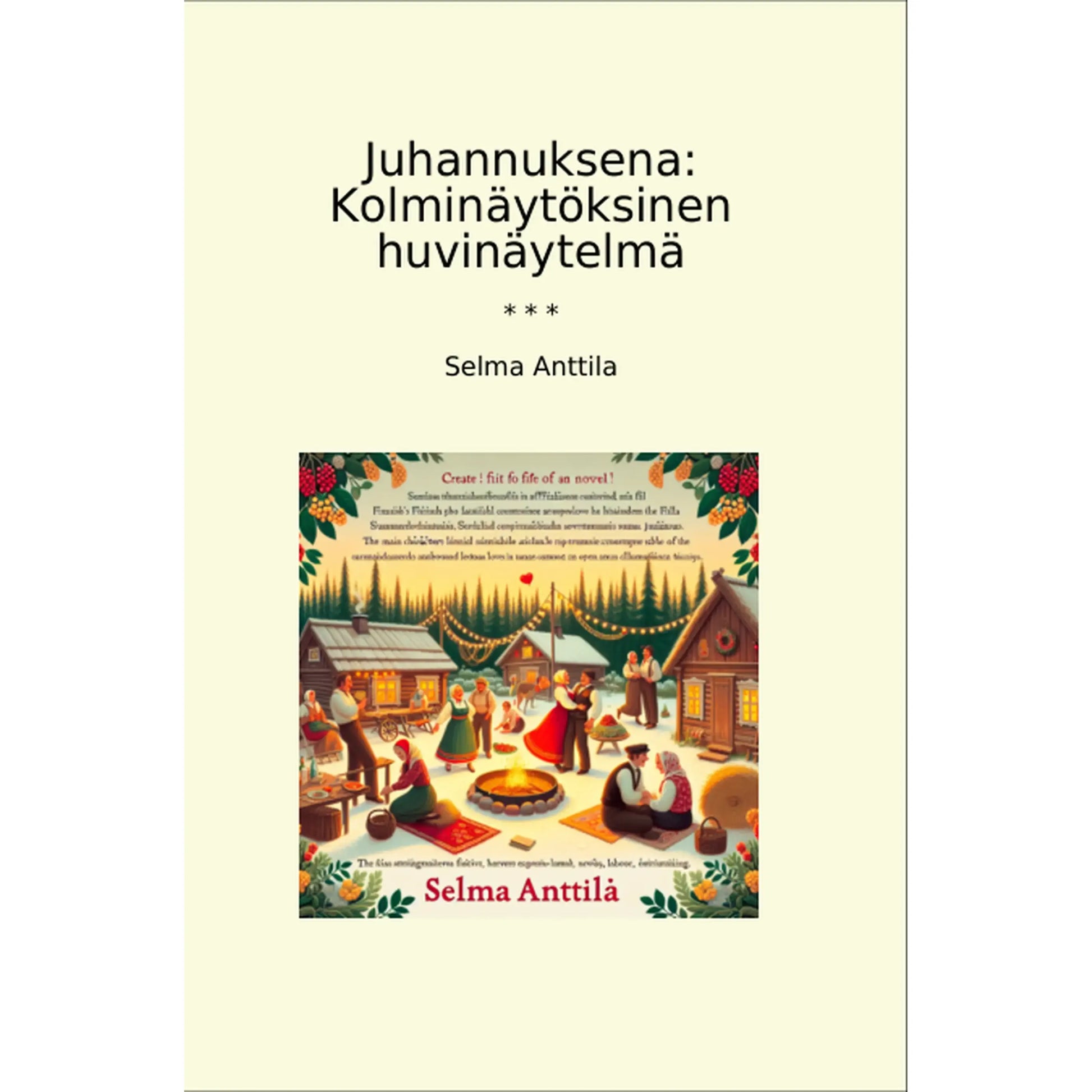 Book cover Juhannuksena: Kolminäytöksinen huvinäytelmä
