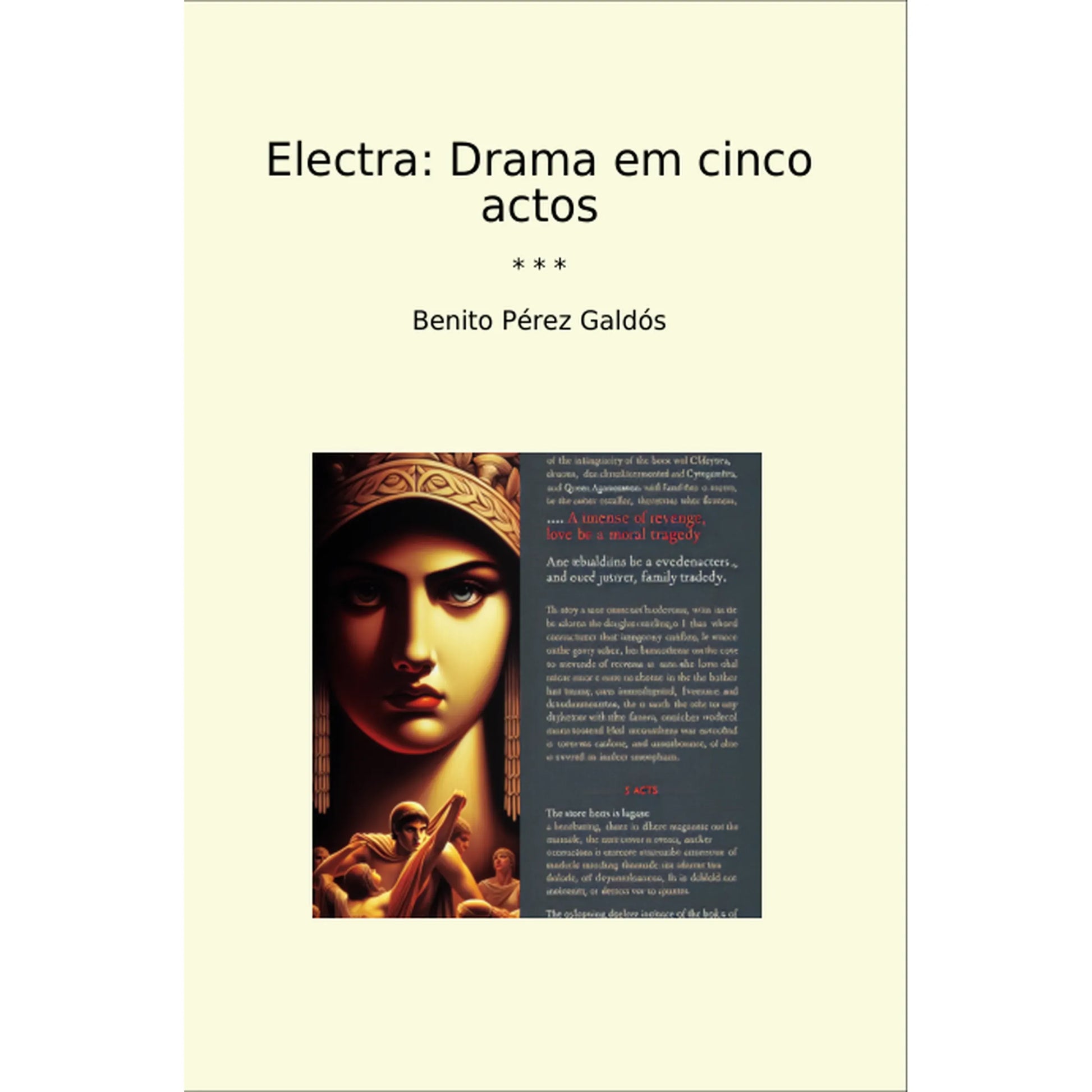 Book cover Electra: Drama em cinco actos