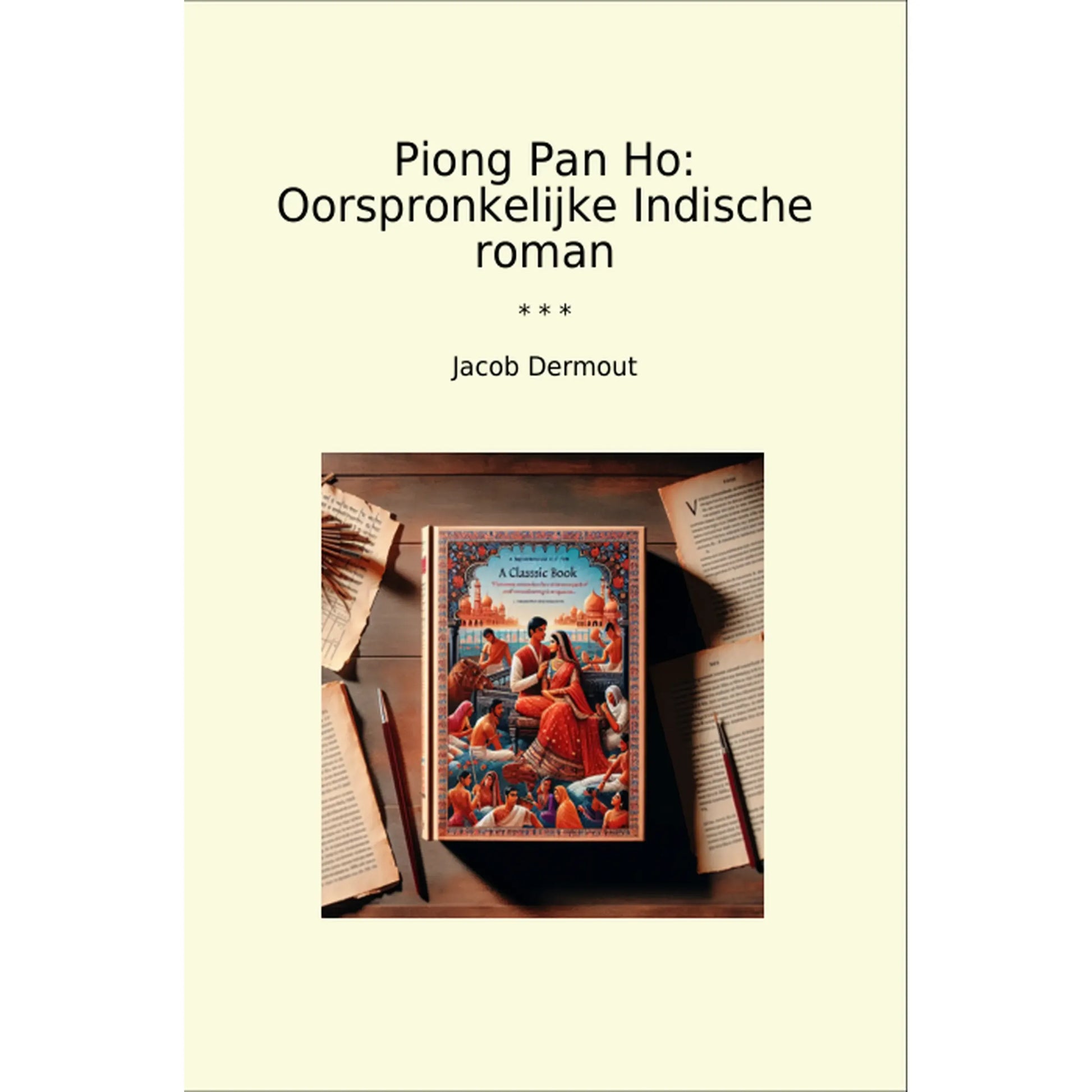 Book cover Piong Pan Ho: Oorspronkelijke Indische roman