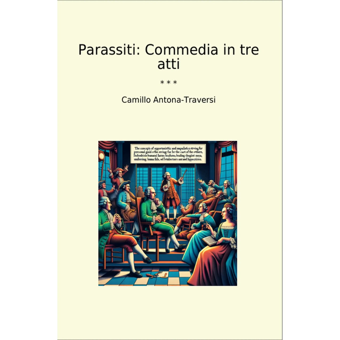 Book cover Parassiti: Commedia in tre atti
