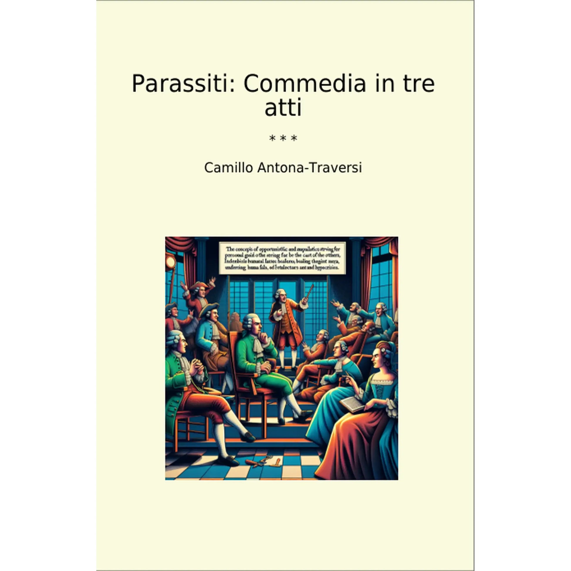 Book cover Parassiti: Commedia in tre atti