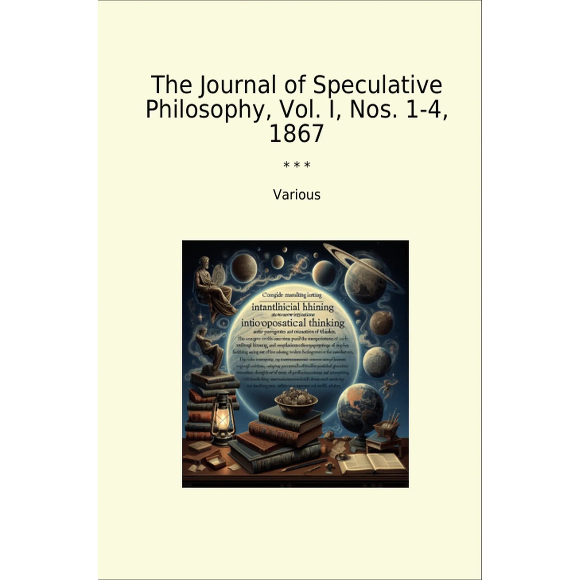 Book cover The Journal of Speculative Philosophy, Vol. I, Nos. 1-4, 1867