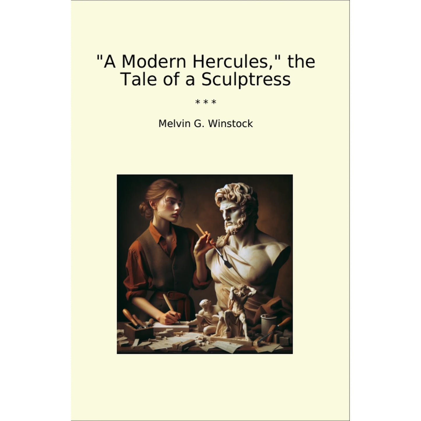 Book cover "A Modern Hercules," the Tale of a Sculptress