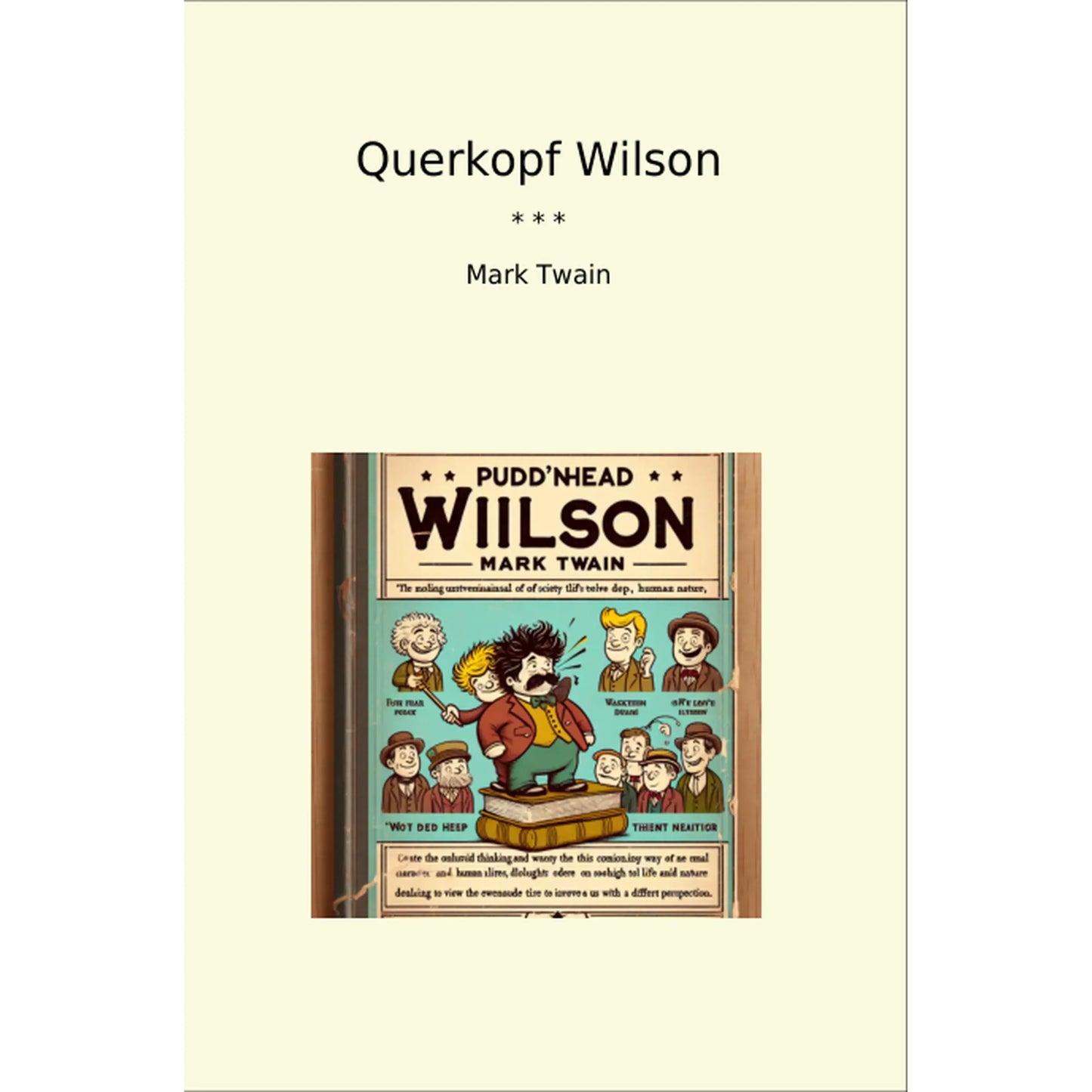 Book cover Querkopf Wilson