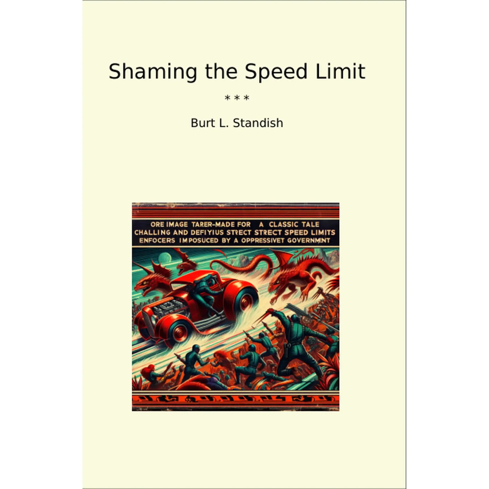 Book cover Shaming the Speed Limit