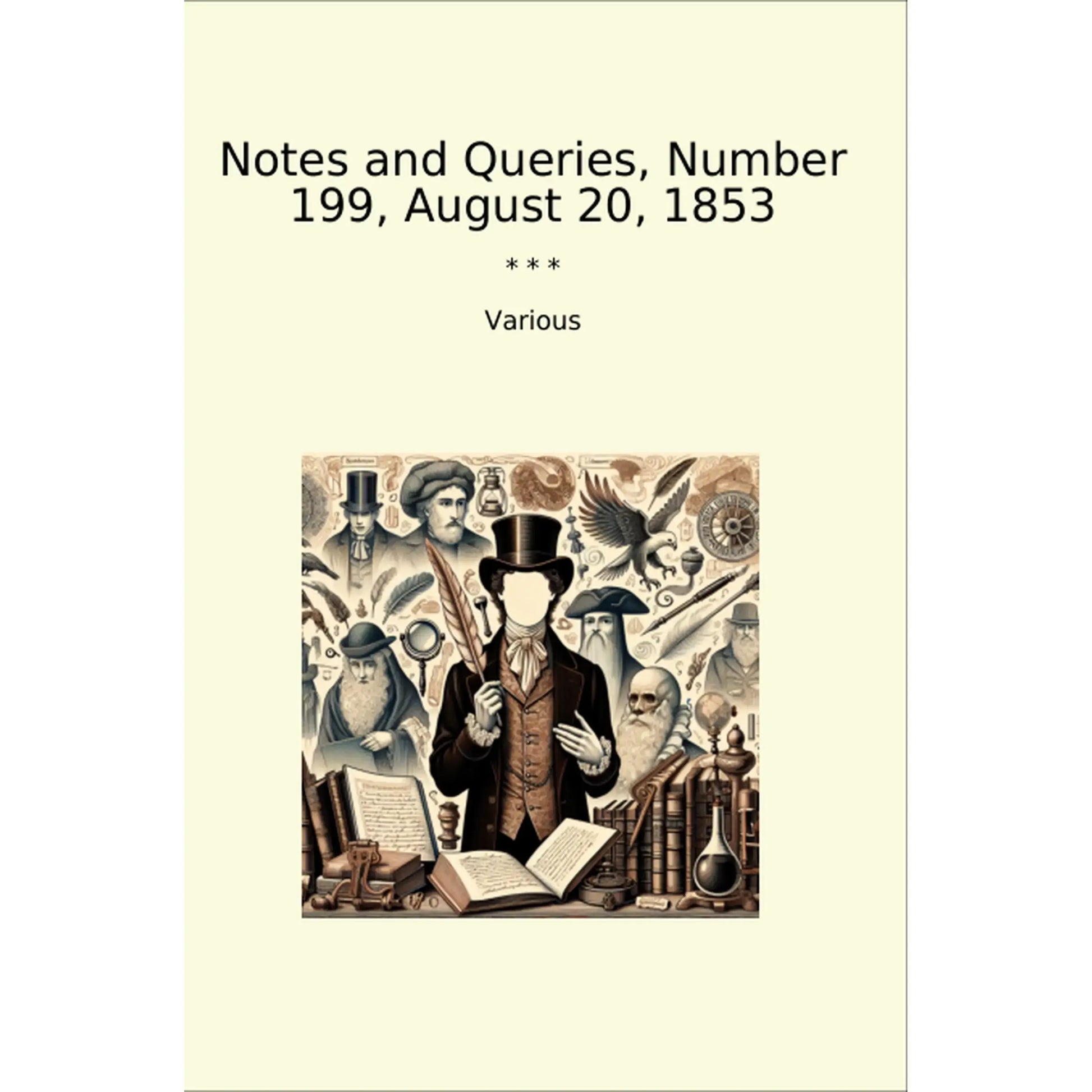 Book cover Notes and Queries, Number 199, August 20, 1853