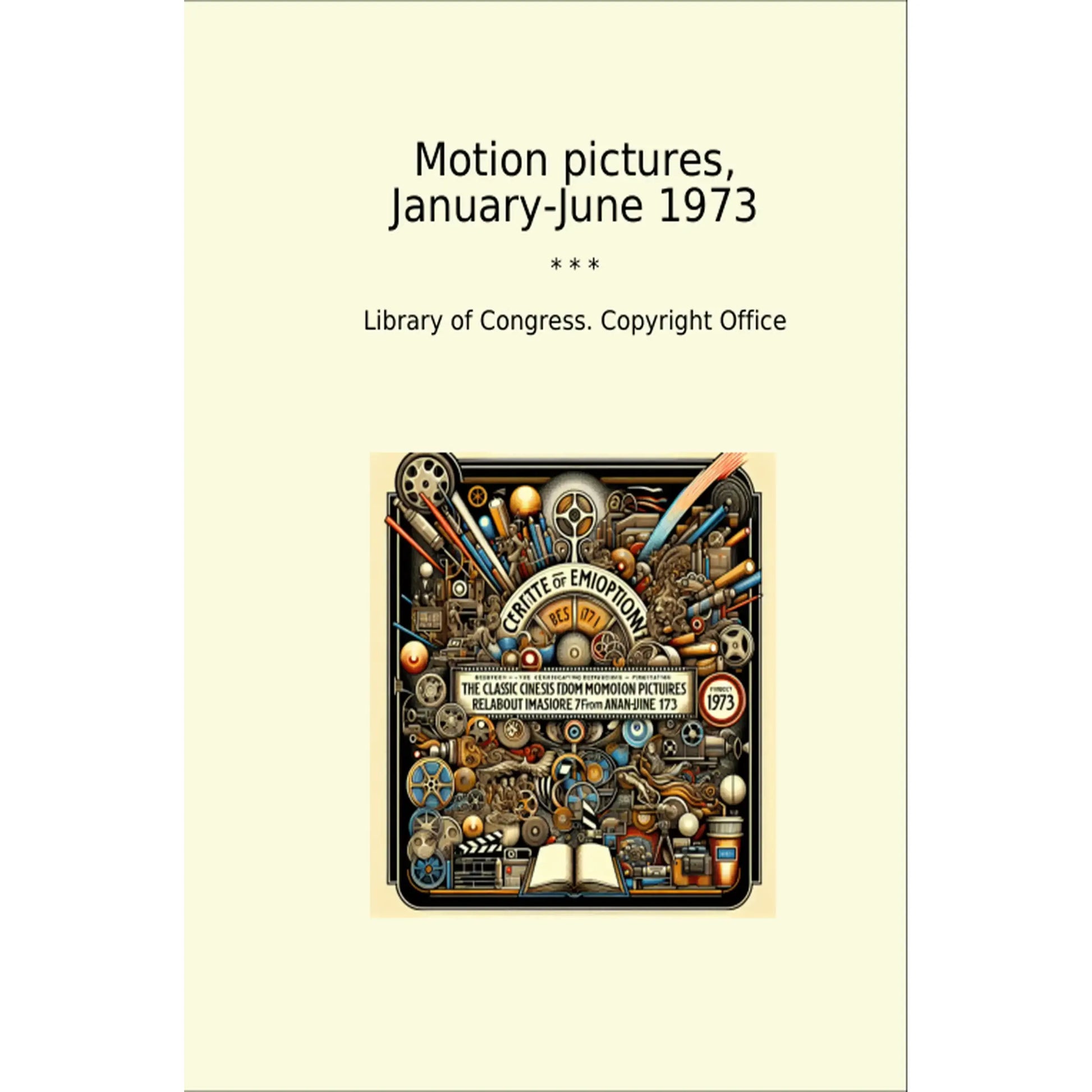 Book cover Motion pictures, January-June 1973