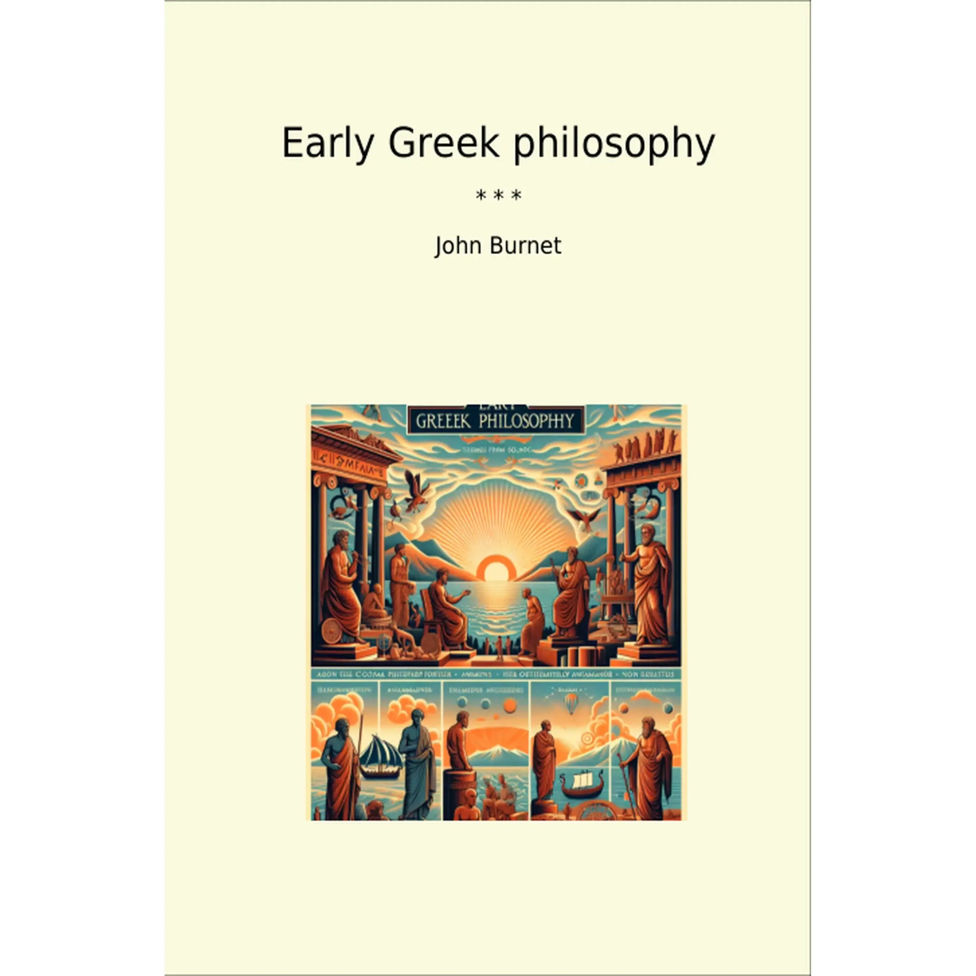 Book cover Early Greek philosophy