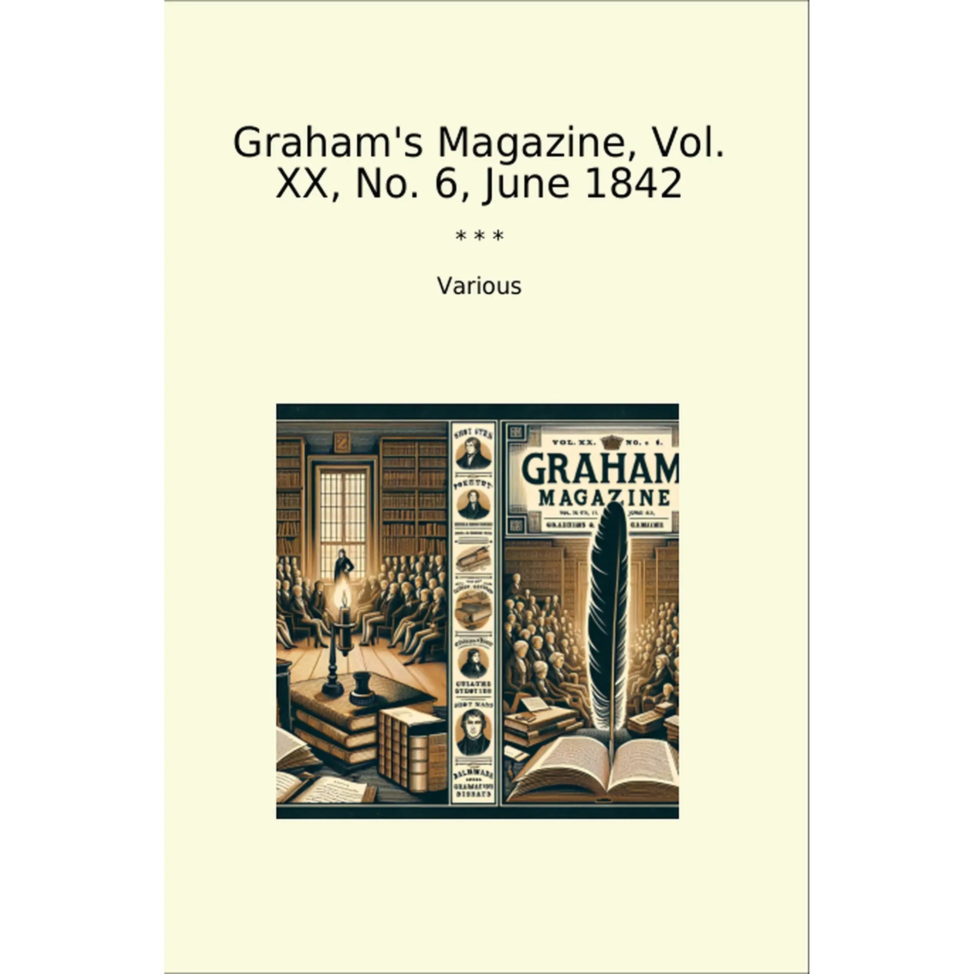 Book cover Graham's Magazine, Vol. XX, No. 6, June 1842