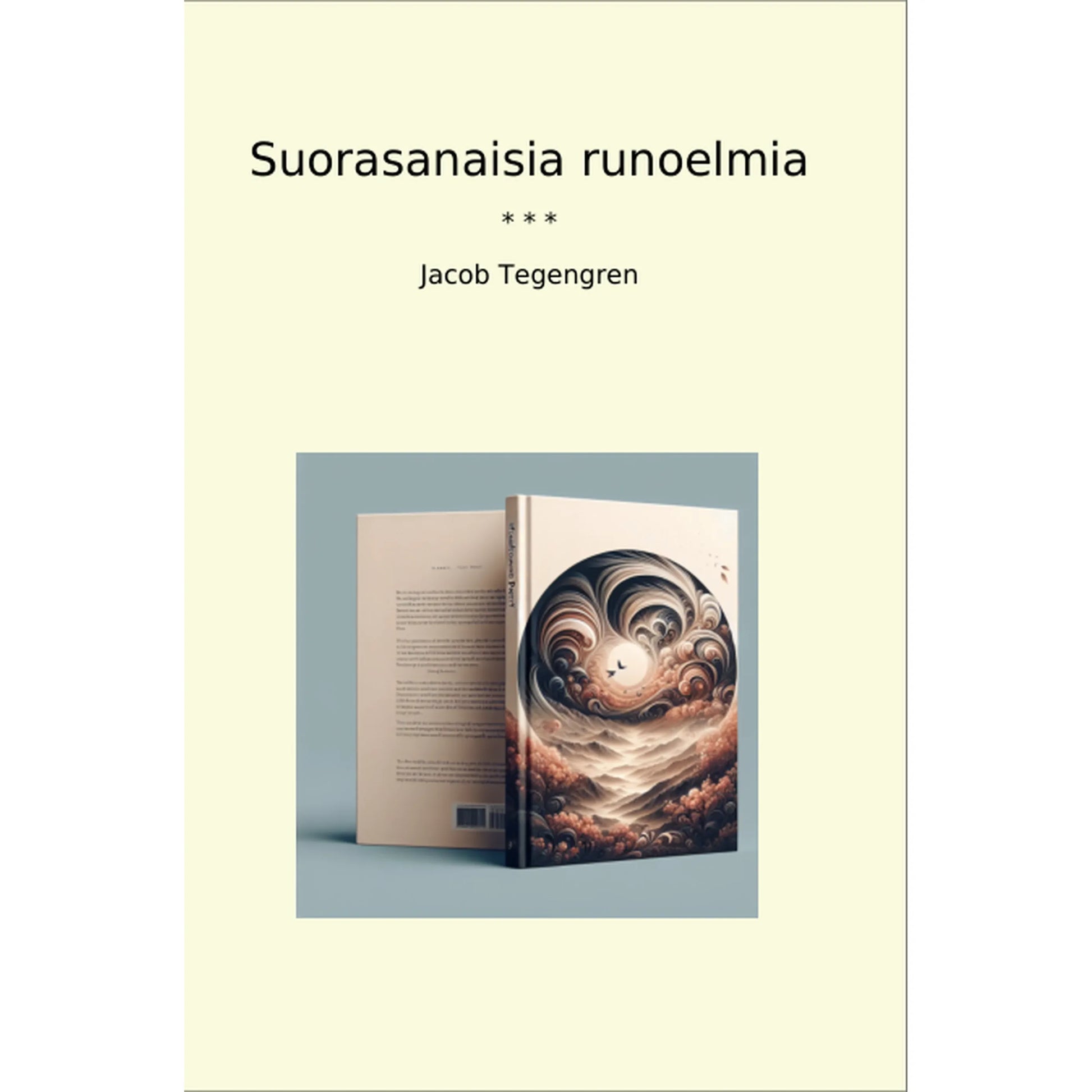 Book cover Suorasanaisia runoelmia
