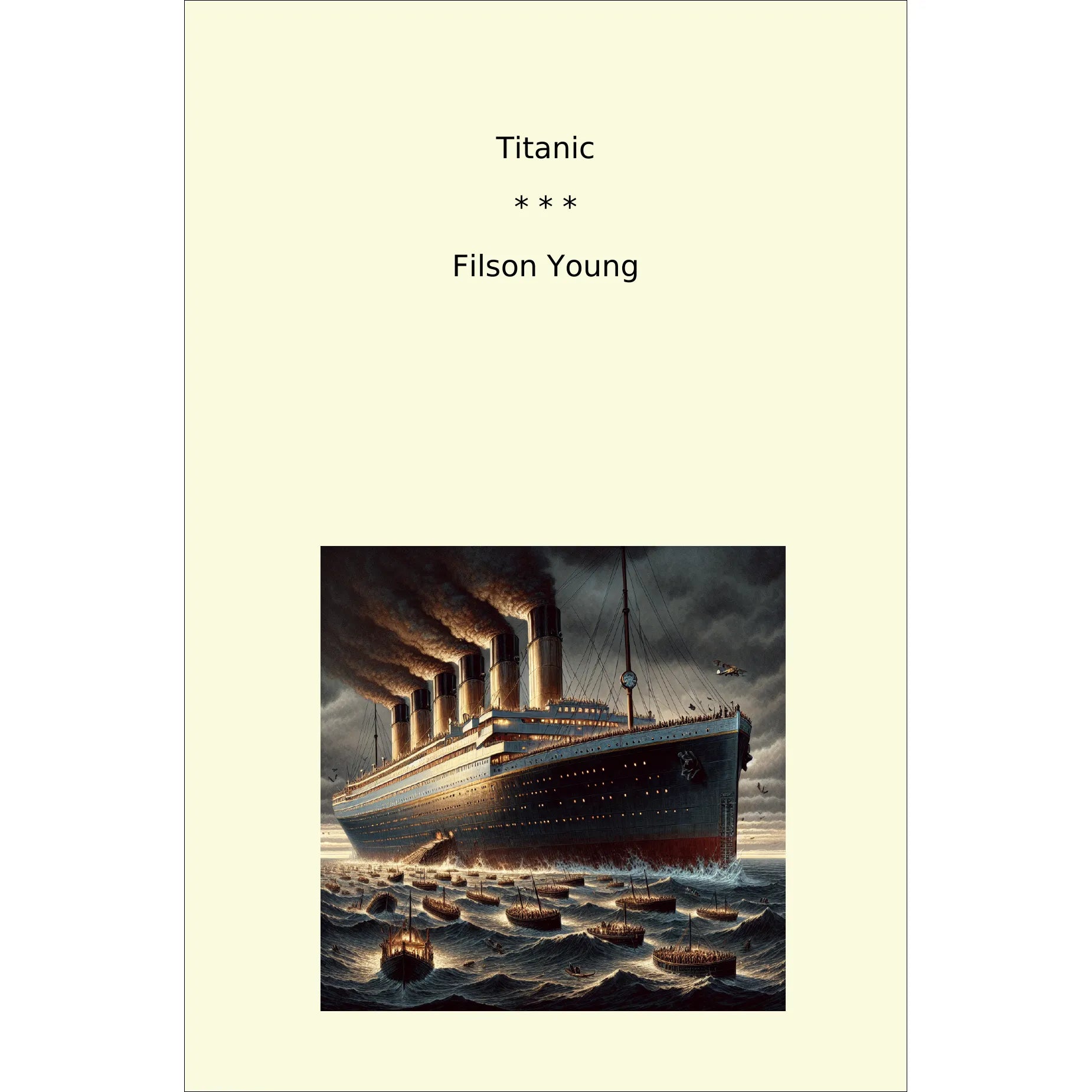 Book cover Titanic