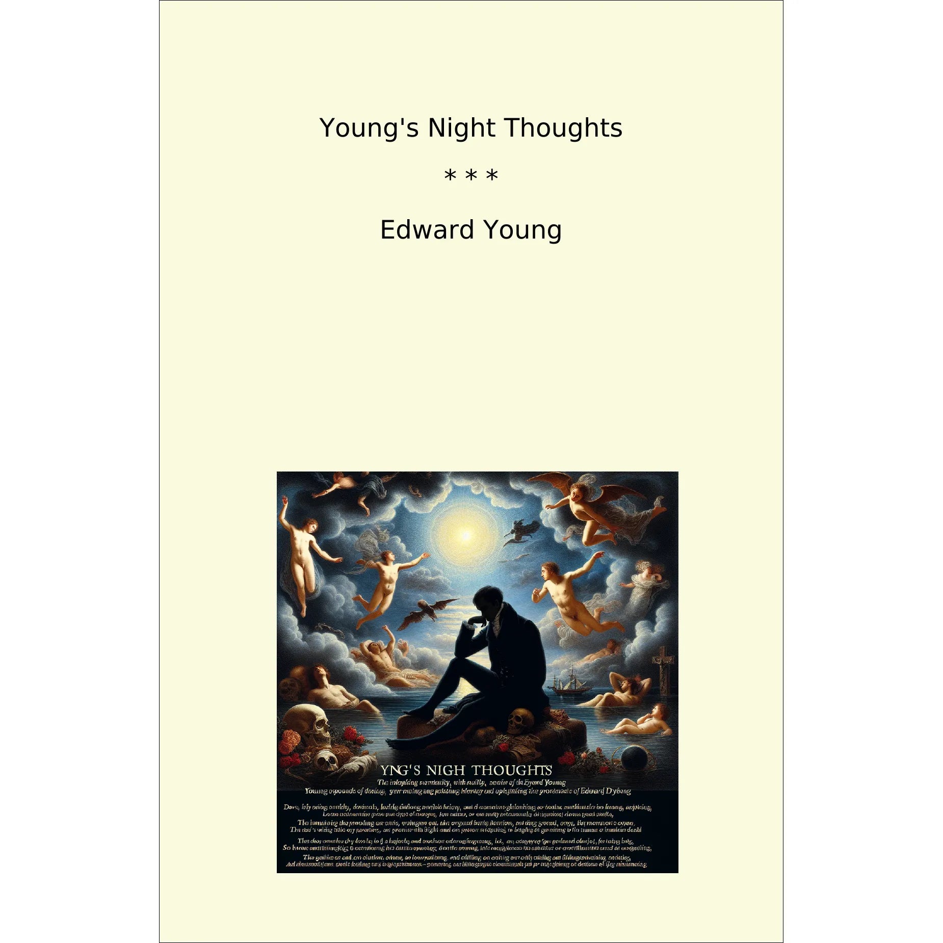 Book cover Young's Night Thoughts