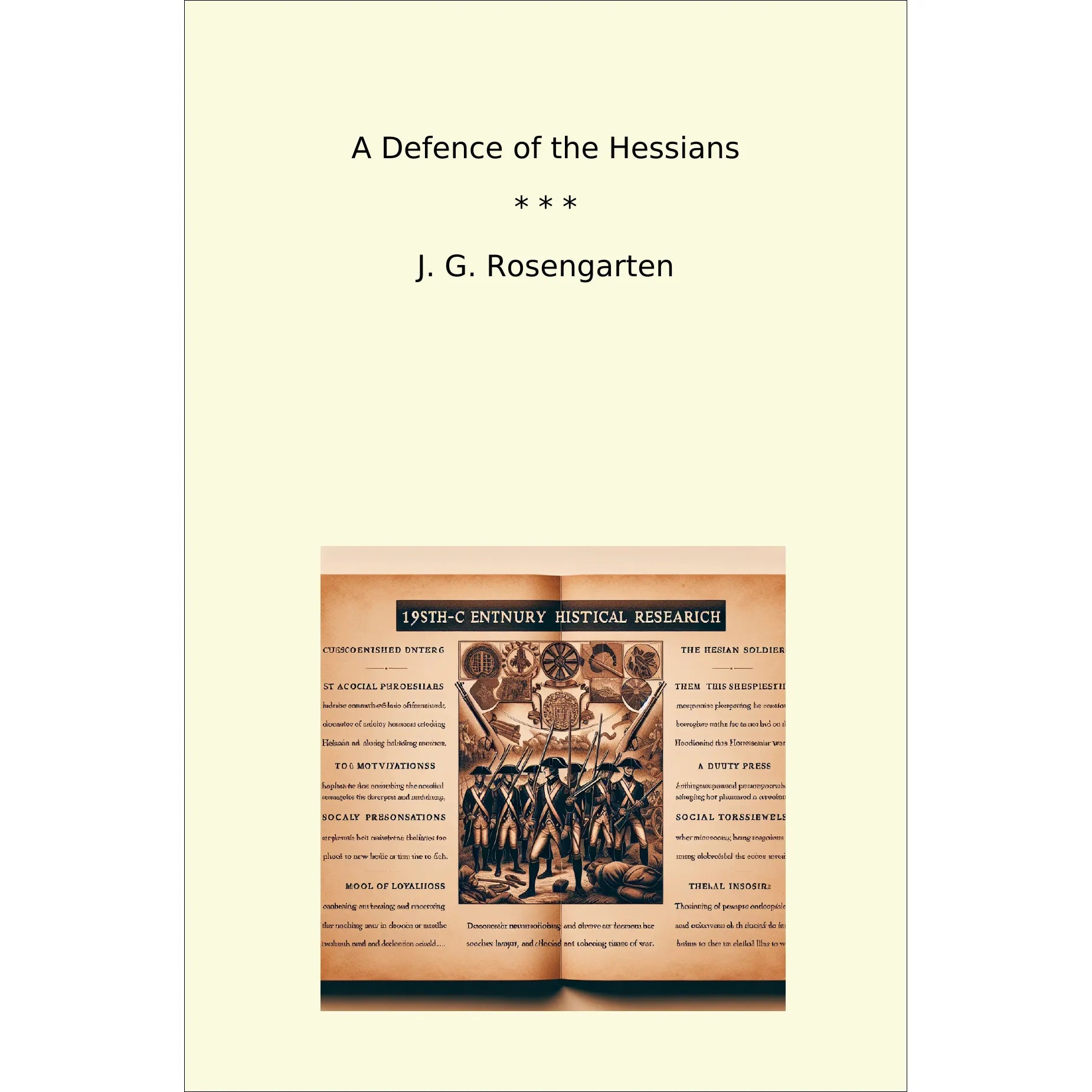 Book cover A Defence of the Hessians