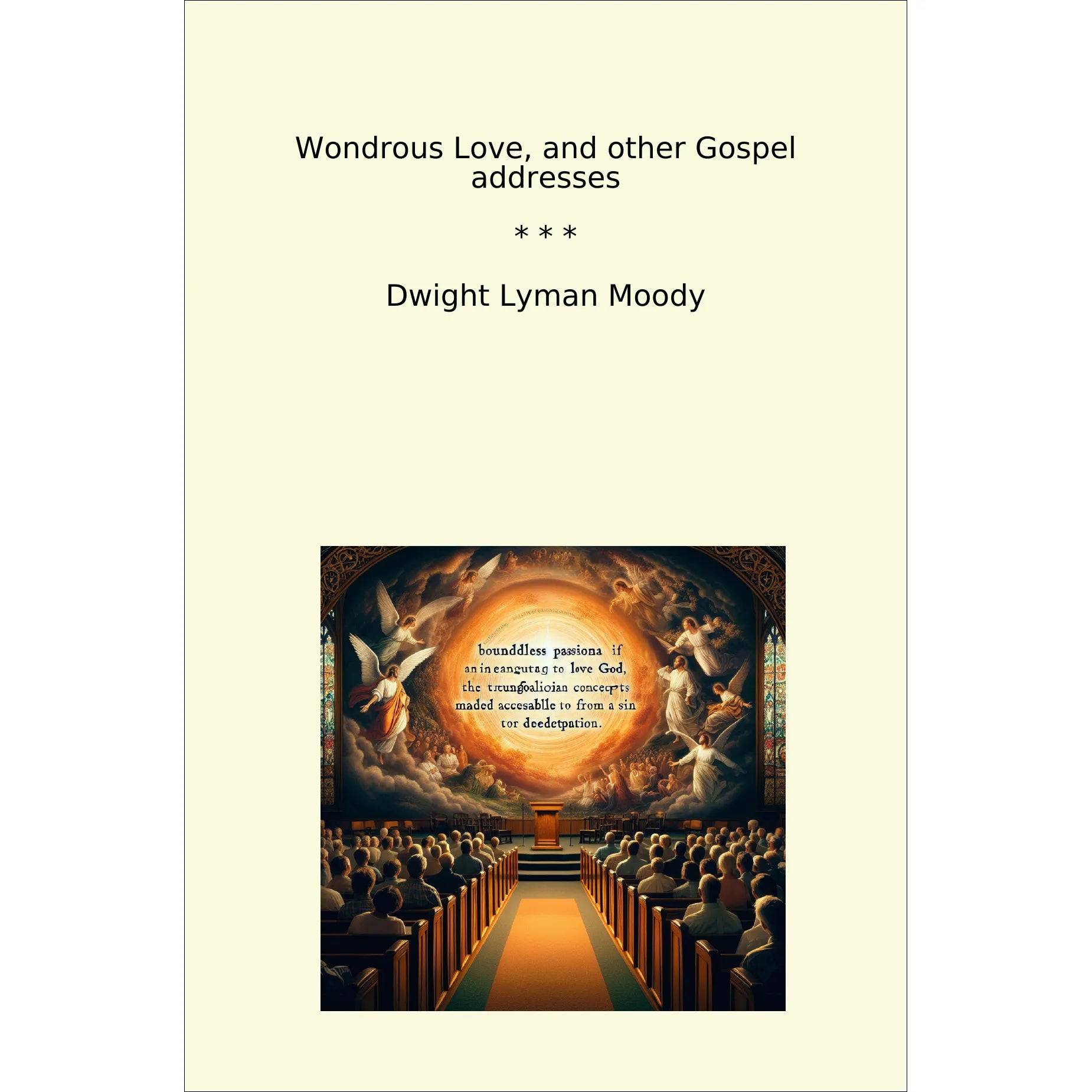Book cover Wondrous Love, and other Gospel addresses