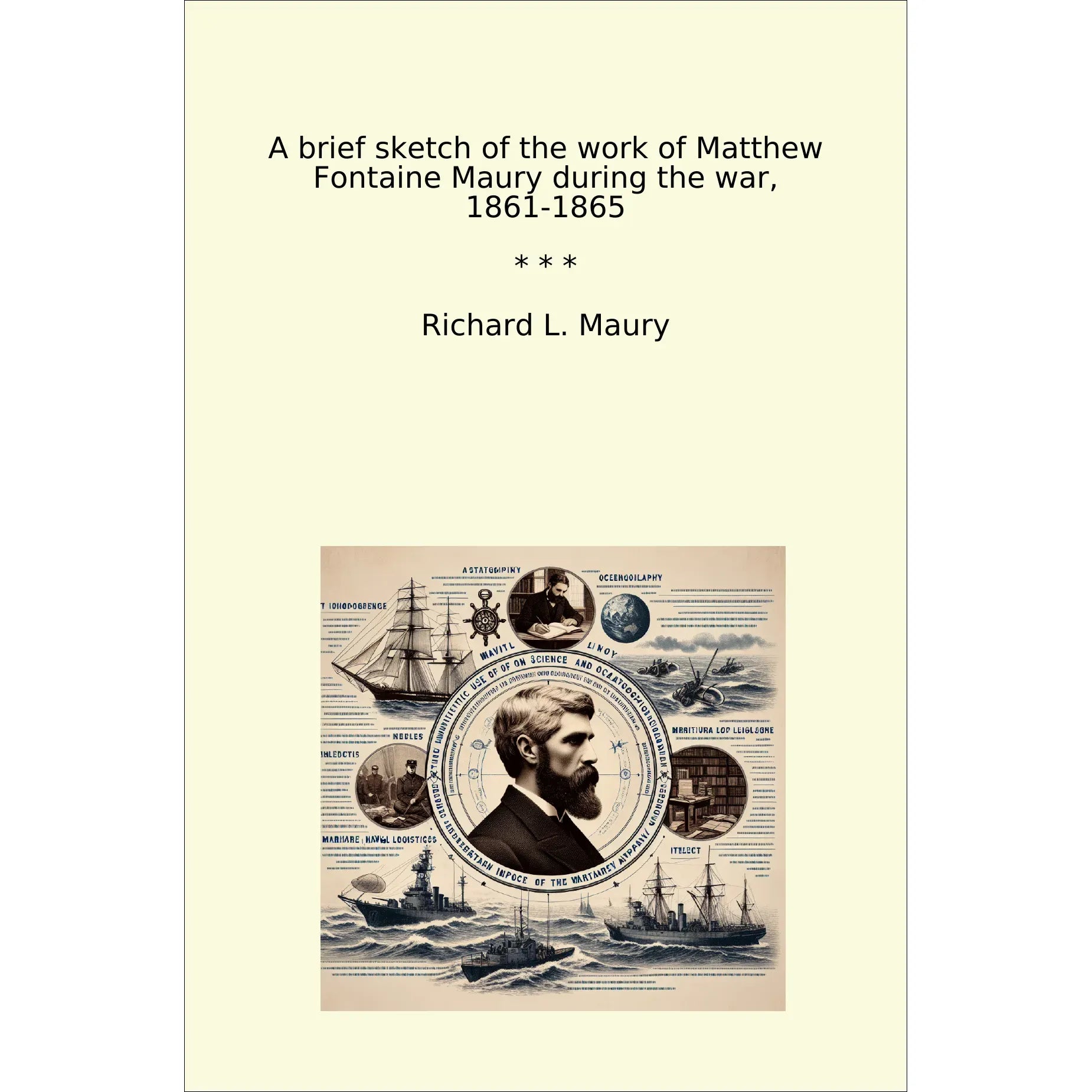 Book cover A brief sketch of the work of Matthew Fontaine Maury during the war, 1861-1865