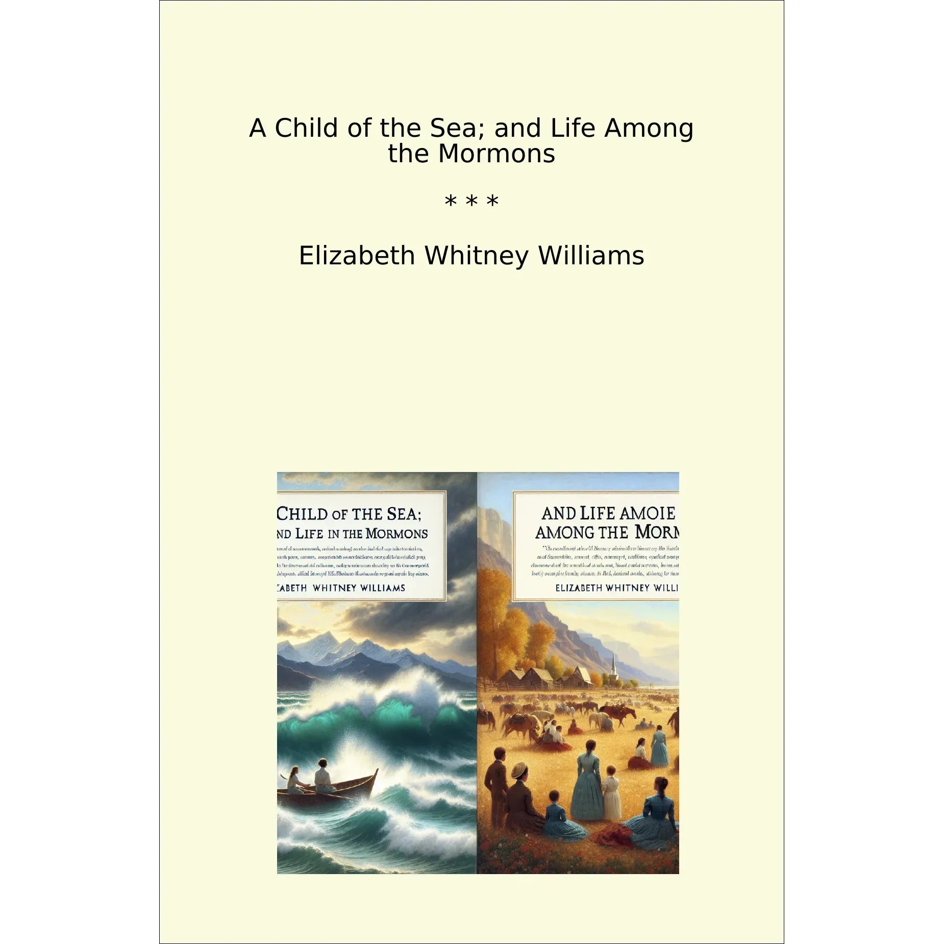 Book cover A Child of the Sea; and Life Among the Mormons