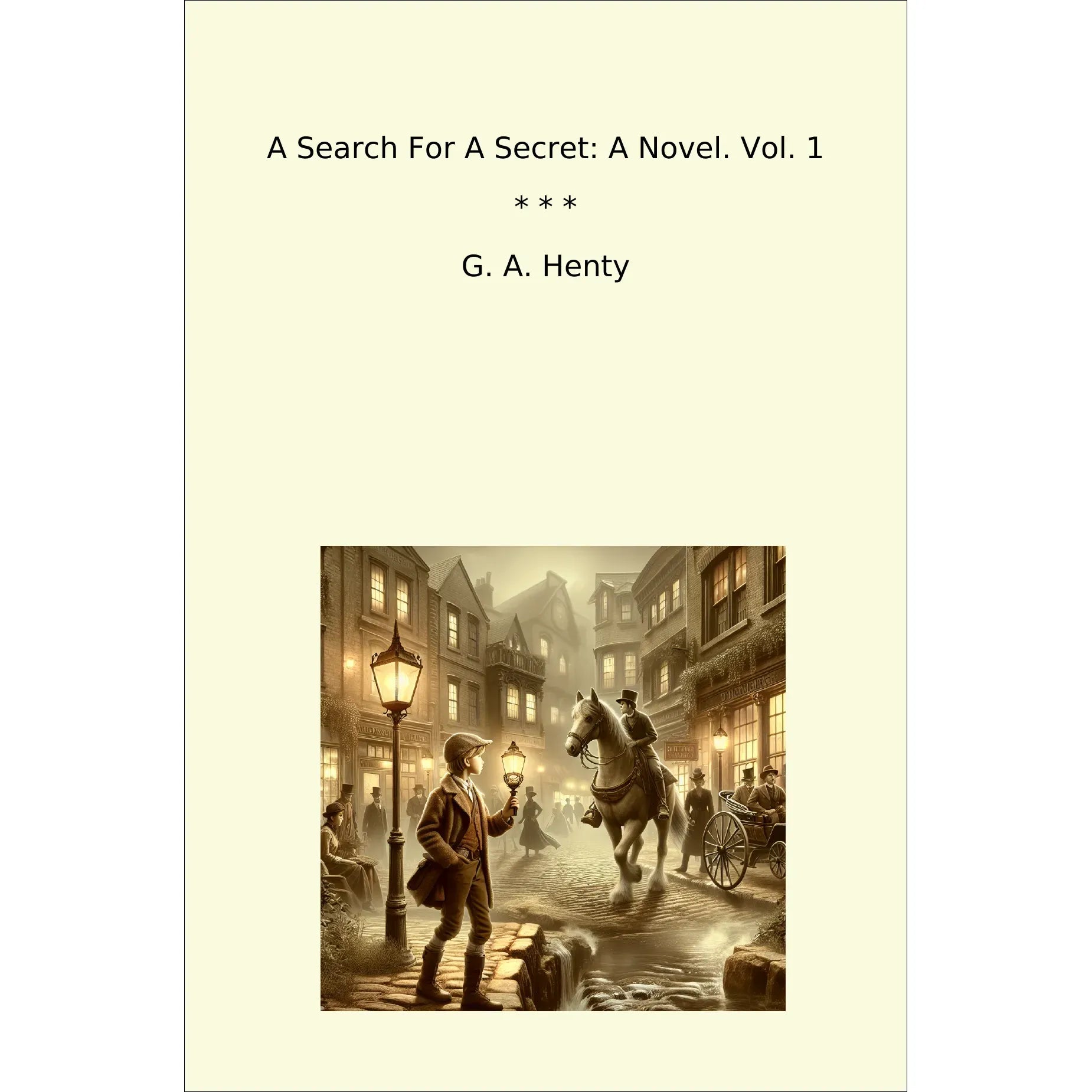 Book cover A Search For A Secret: A Novel. Vol. 1