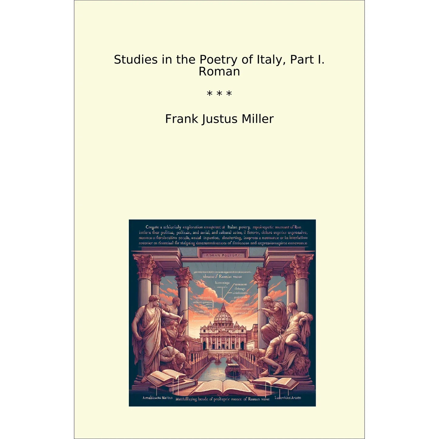 Book cover Studies in the Poetry of Italy, Part I. Roman